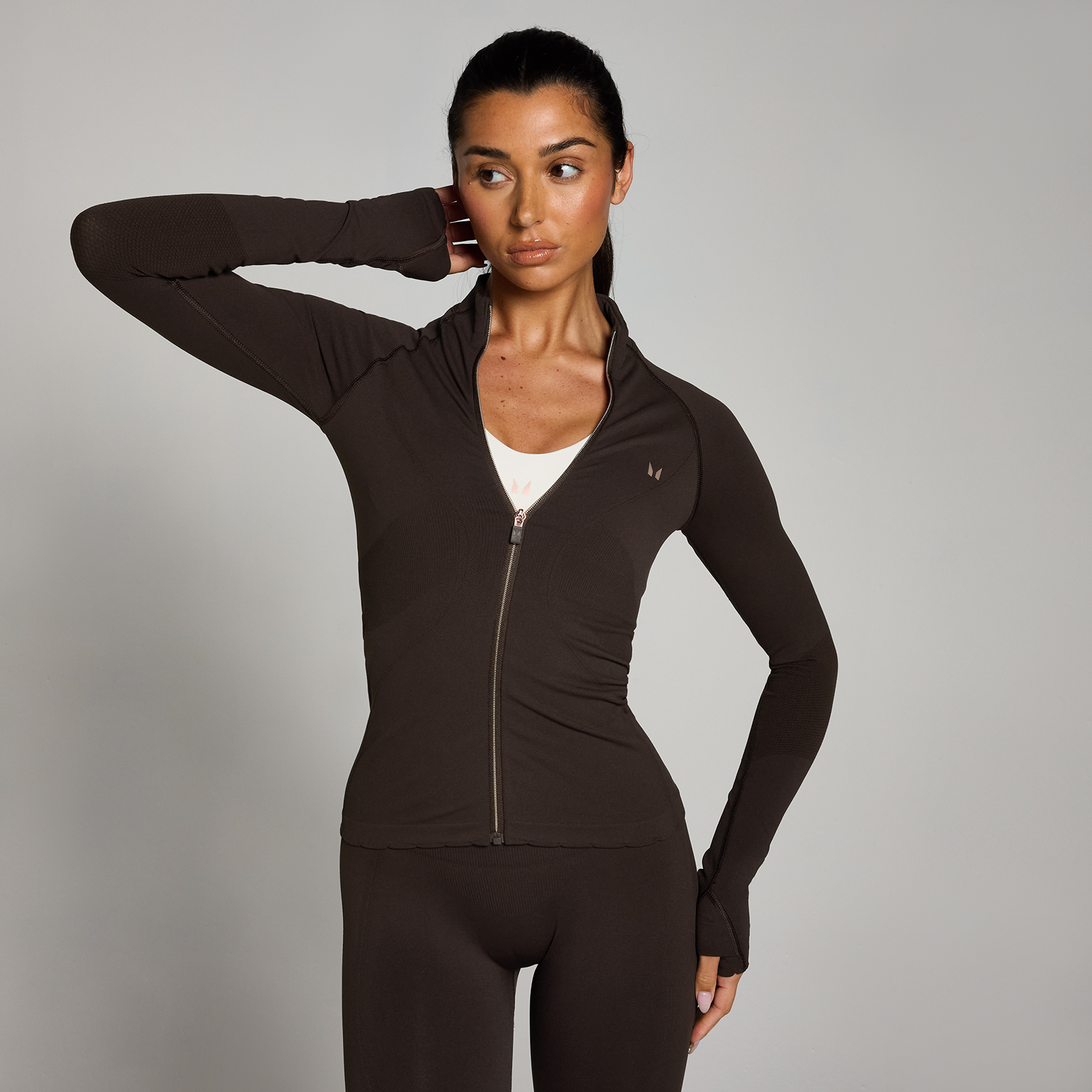 MP Női Tempo Ultra Seamless Zip Up Dzseki – Őrölt kávé - L