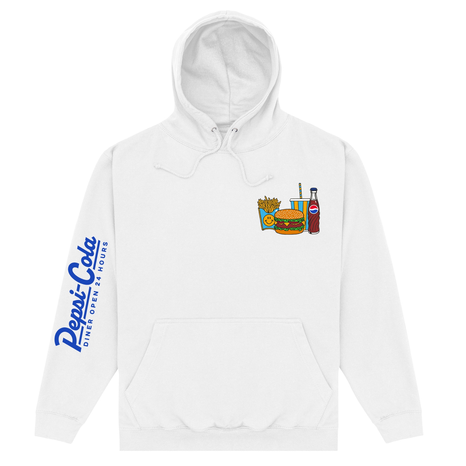 Pepsi Co. Diner Open 24 Hours Hoodie - White - XXL