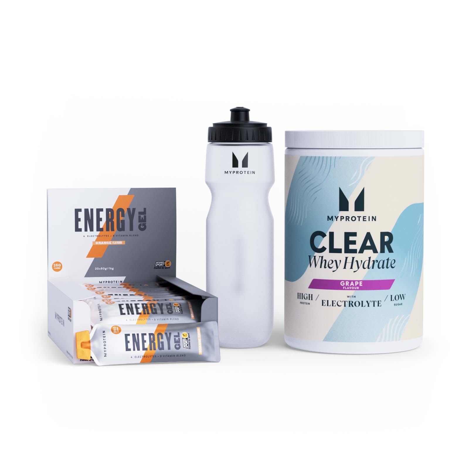 Running Bundle - Hydrate - Pink Grapefruit - Energy Gel Elite - Orange