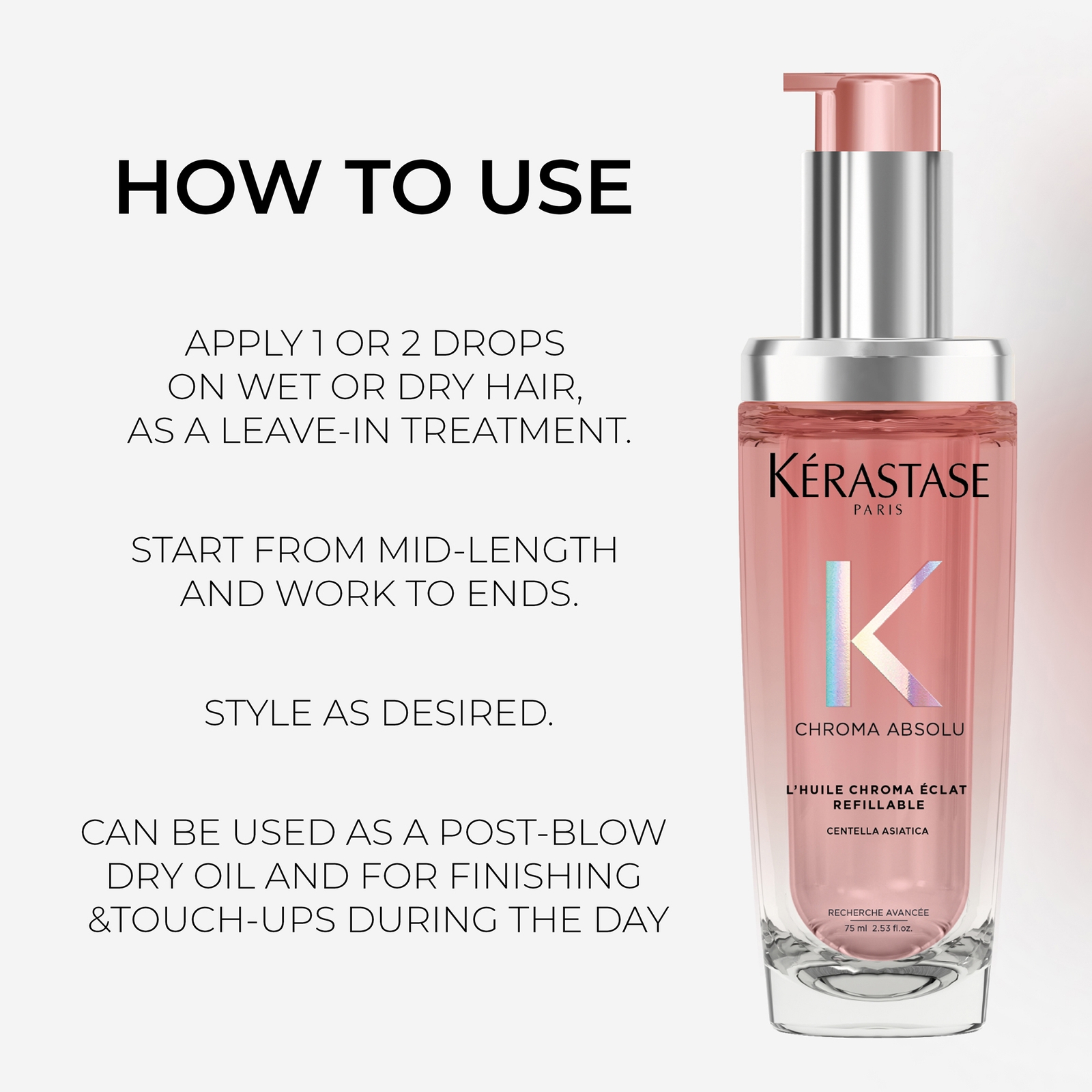 Thumbnail - Kérastase Chroma Absolu Refillable Hair Oil 75ml And 30ml Duo For Colour Treated Hair