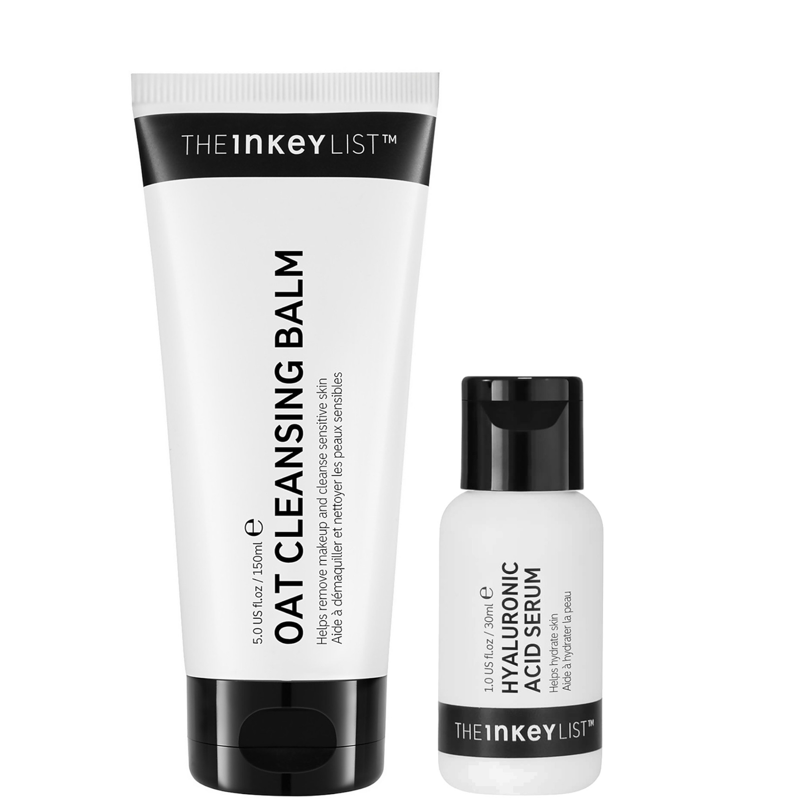 The INKEY List Oat Cleansing Balm and Hyaluronic Acid Serum Duo