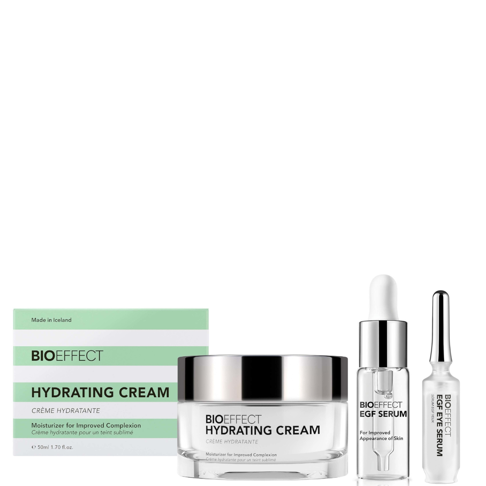 BIOEFFECT EGF PREVENT SET INCLUDING EGF SERUM, EGF EYE SERUM AND HYDRATING CREAM 50ML 