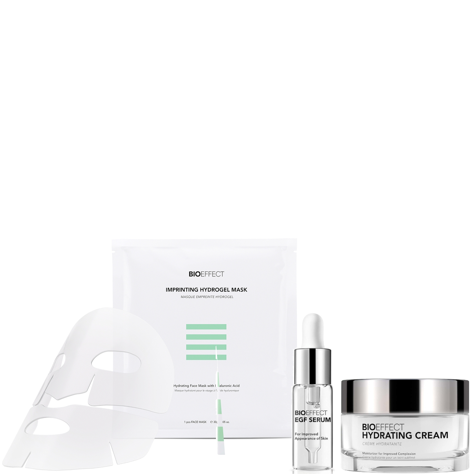 Bioeffect Icons Set Including Egf Serum, Hydrating Cream 50ml And Imprinting Hydrogel Mask 25g