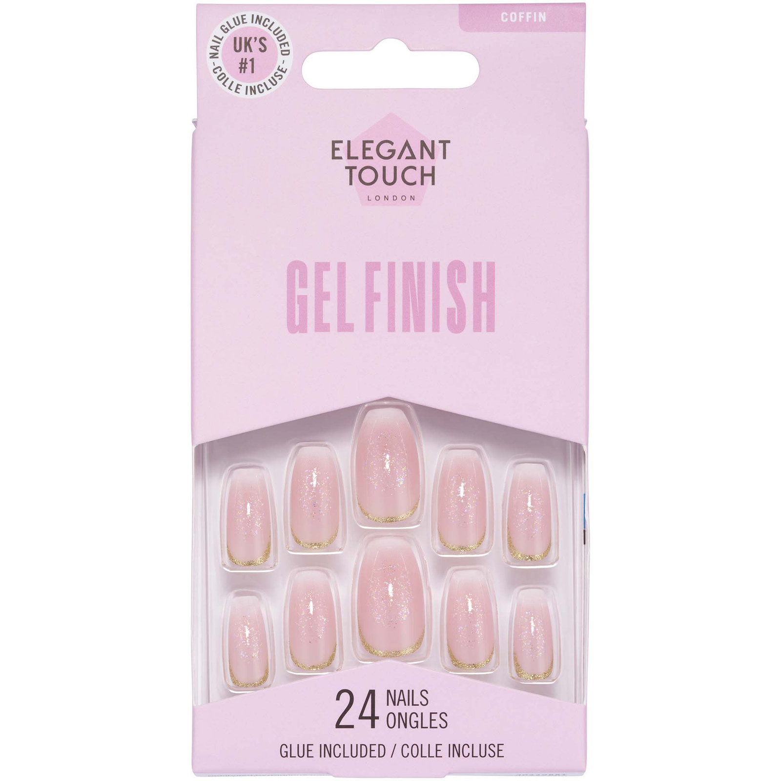 

Elegant Touch Gel Finish Glitter Nails Lustre