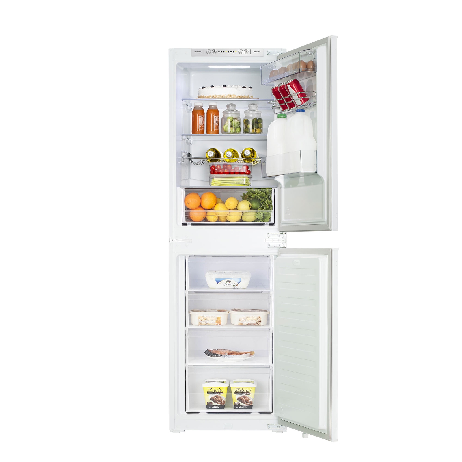 Hisense RIB291F4AWE 50/50 Integrated Frost Free Fridge Freezer with Sliding Door Fixing Kit