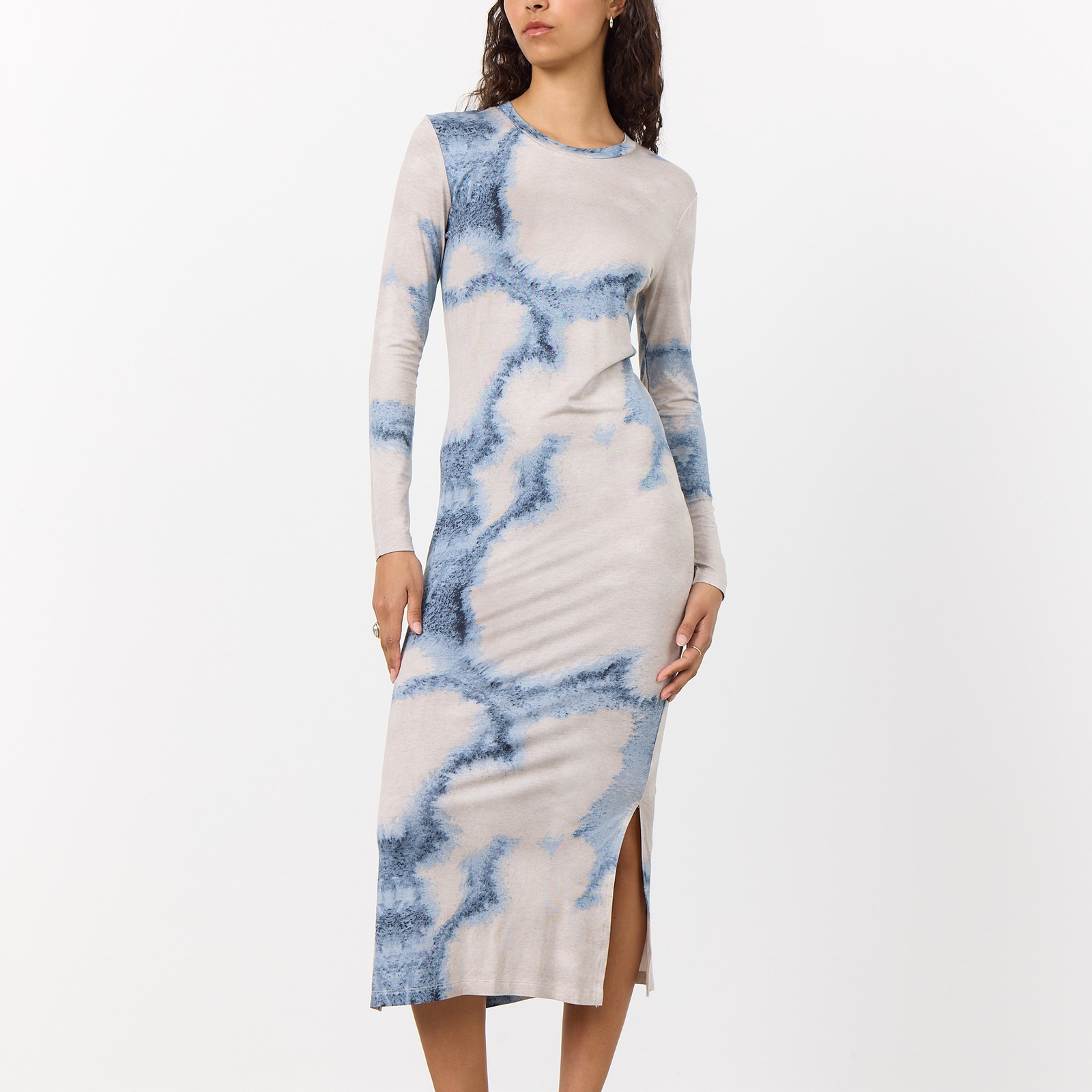 Levete Room Indigo Stretch-Lyocell Dress
