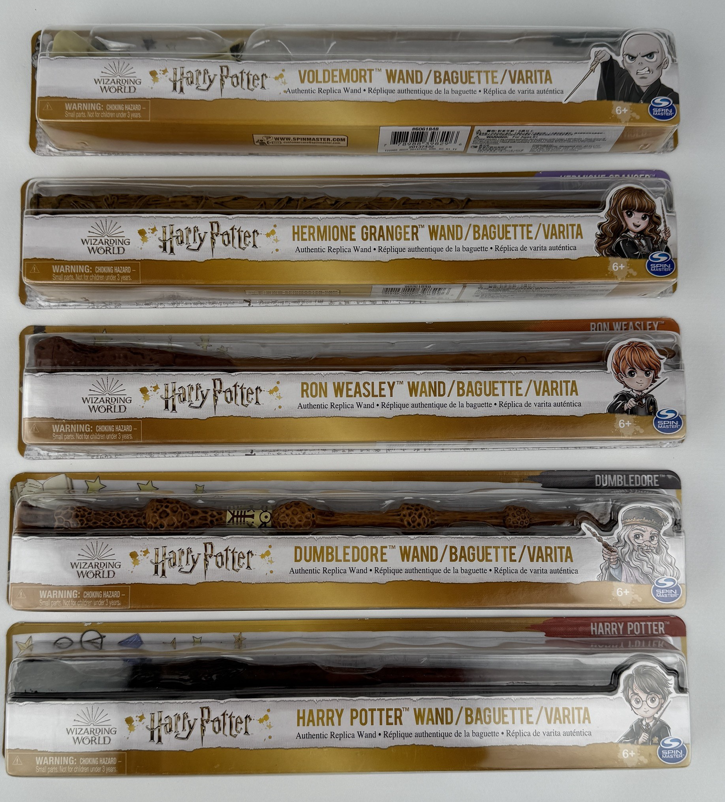Harry Potter Wizarding World Authentic Replica Wand - 5 Wand Mystery Bundle