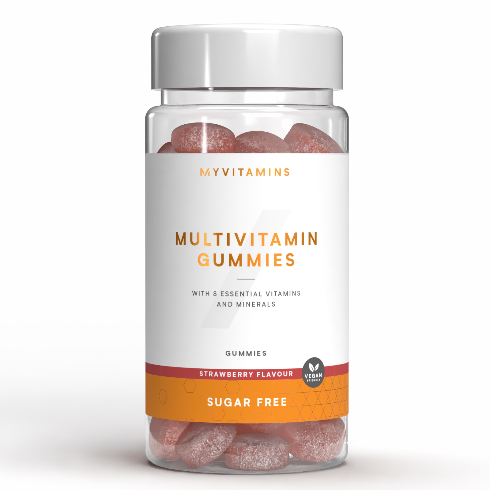 Multivitamínové žvýkací bonbóny bez cukru - 60gummies - Sugar Free Strawberry