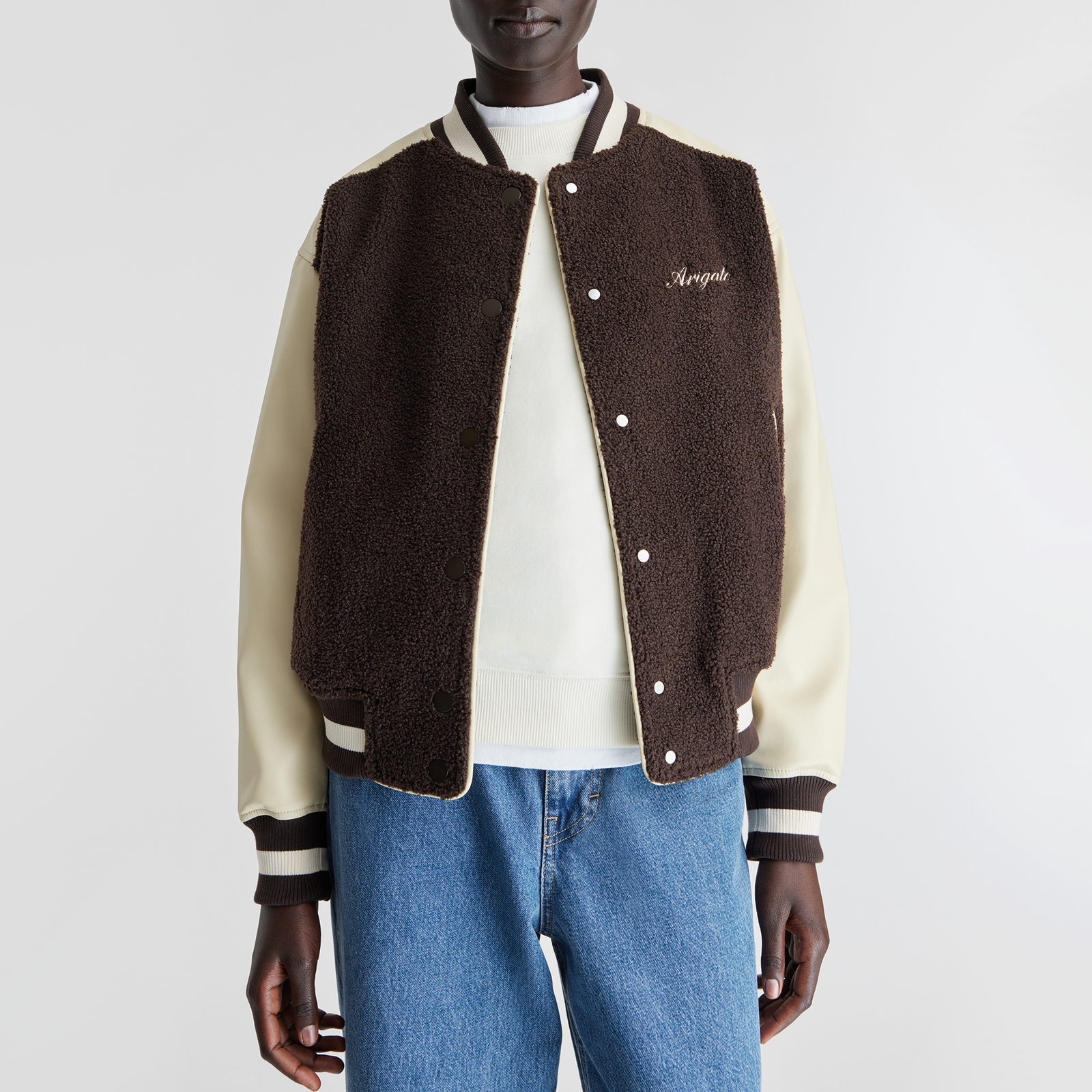 Axel Arigato Saul Sherpa Varsity Jacket - M