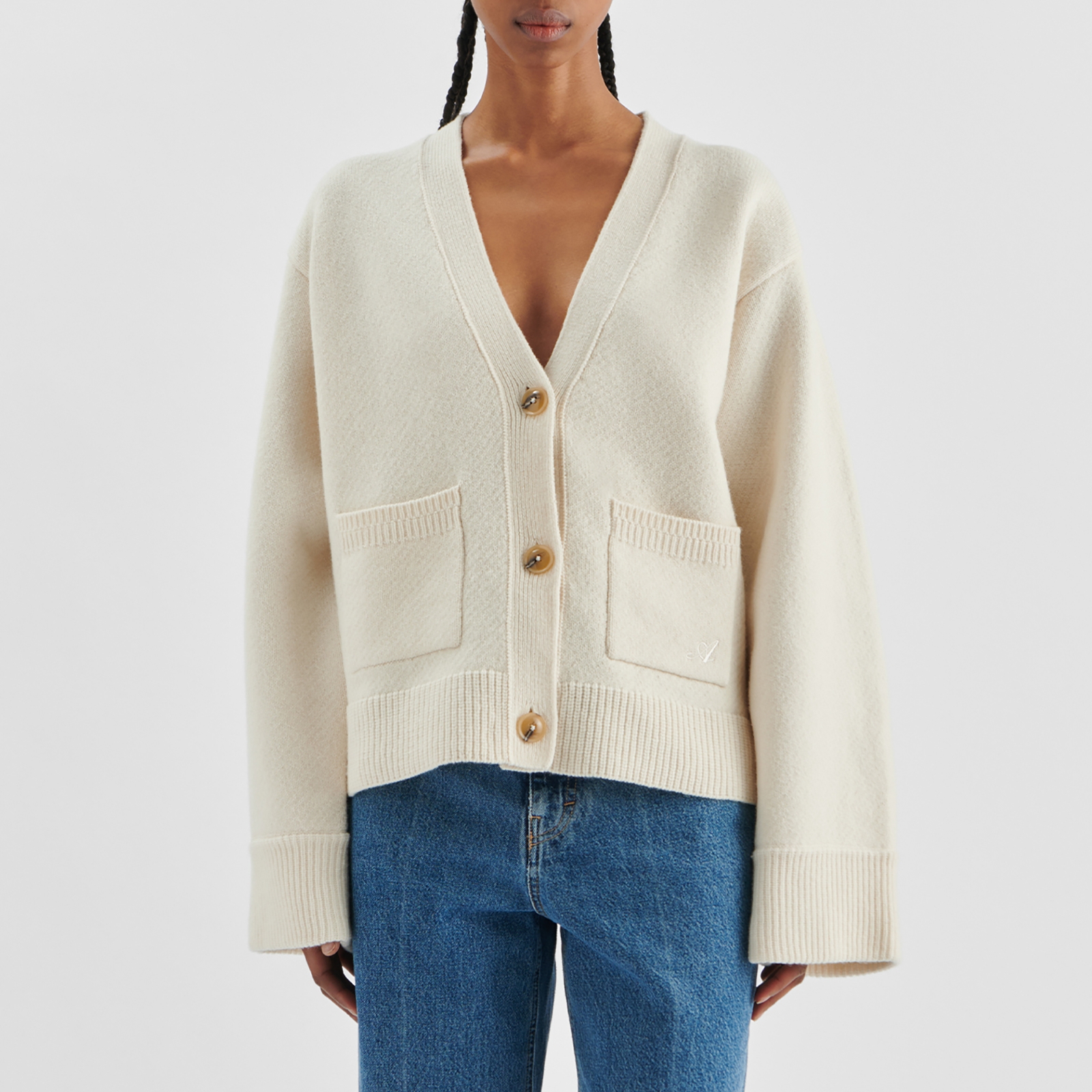 Axel Arigato Memory Wool Relaxed Cardigan - S
