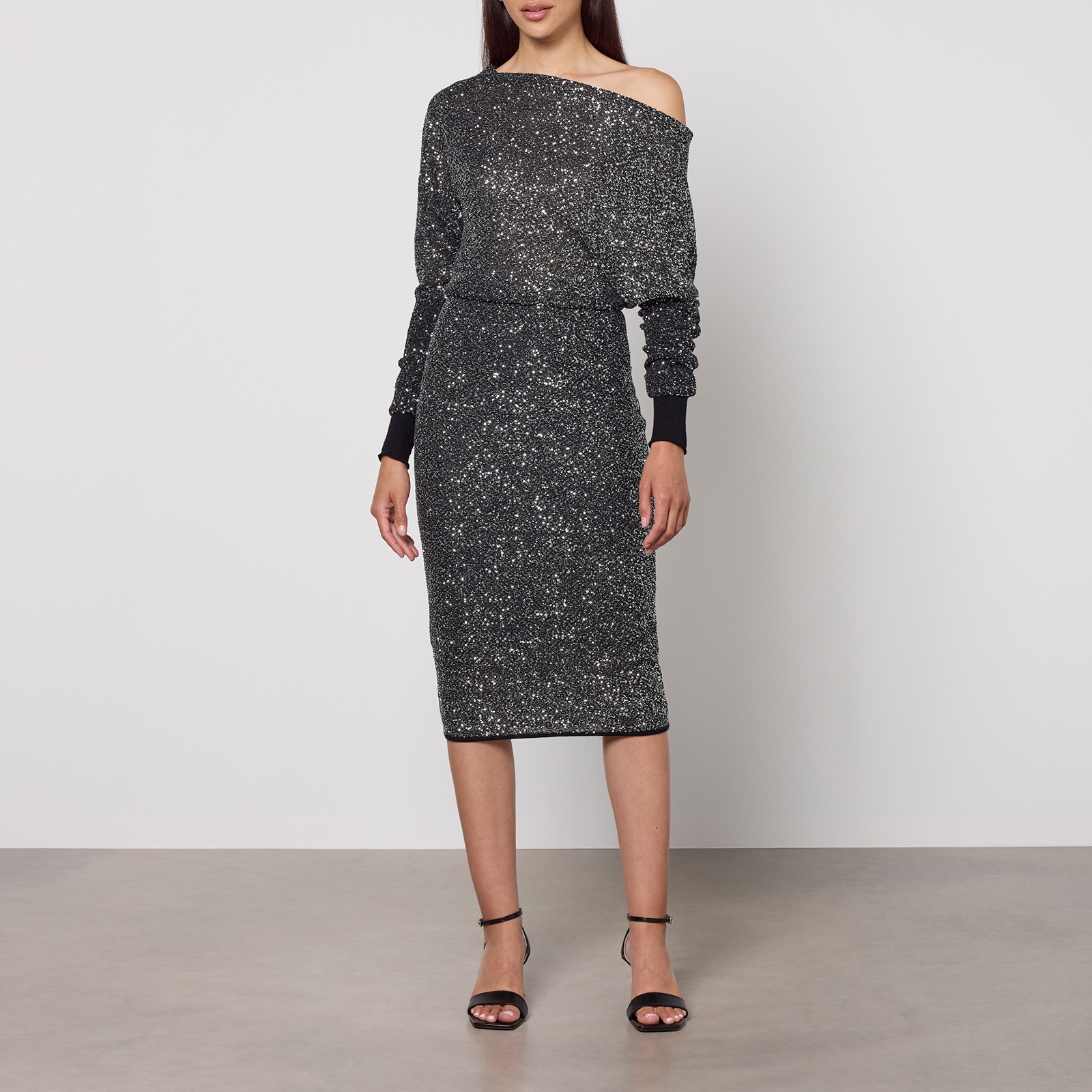 Max Mara Studio Opzione Embellished Jersey Dress - L