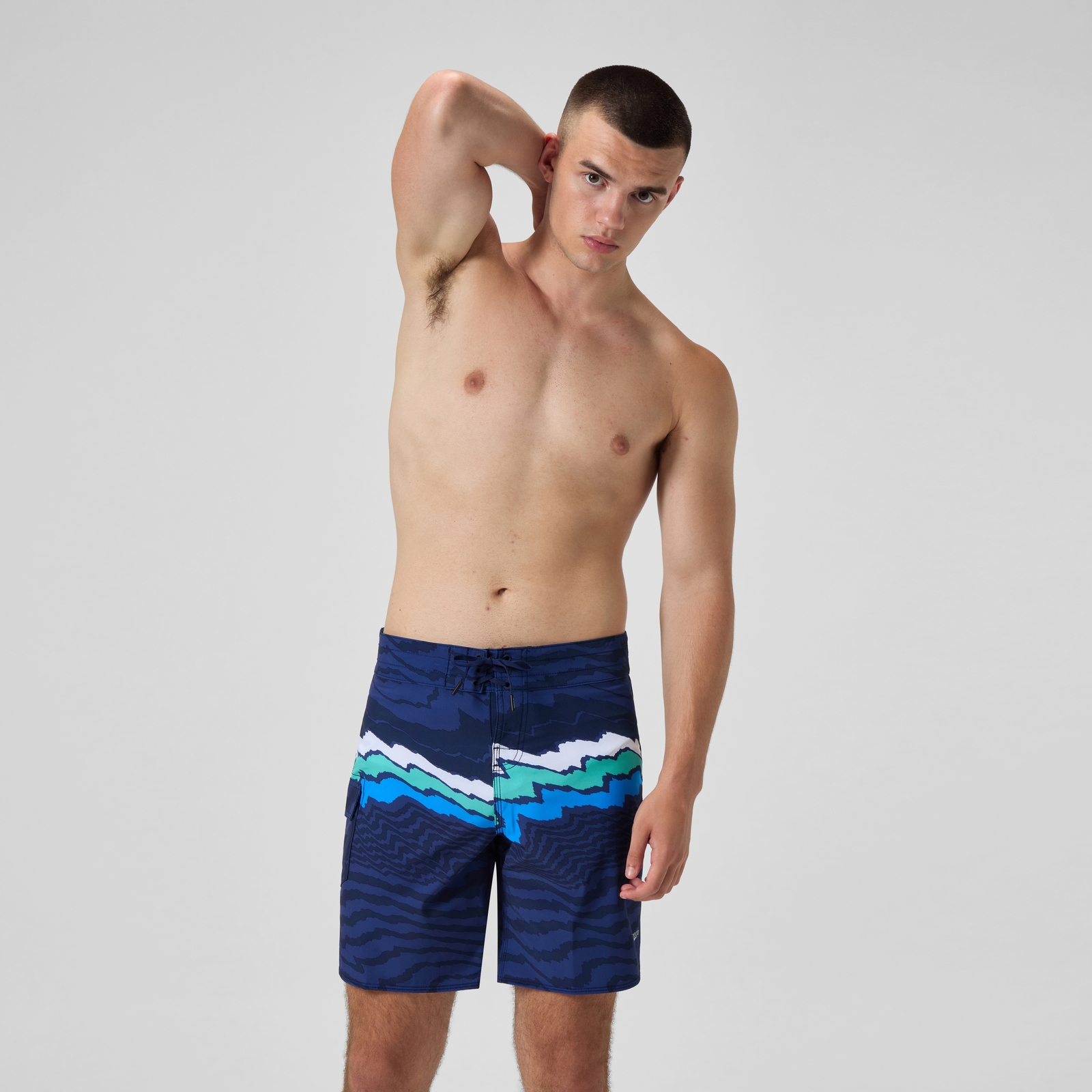 Men's Lookout Printed 18'' Swim Shorts Navy/Blue