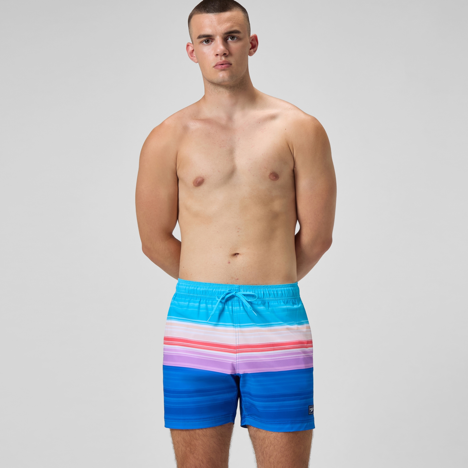 Men's Printed 16'' Redondo Edge Swim Shorts Blue/Pink