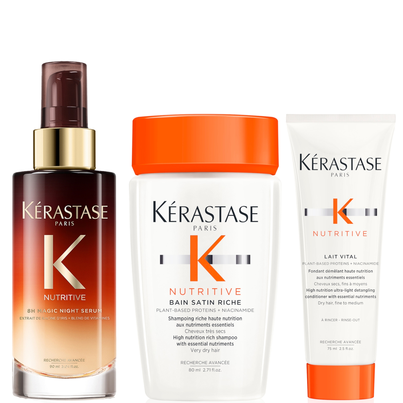 

Kérastase Nutritive 8H Magic Night Serum 90ml With Free Travel-Size Duo for Very Dry Hair