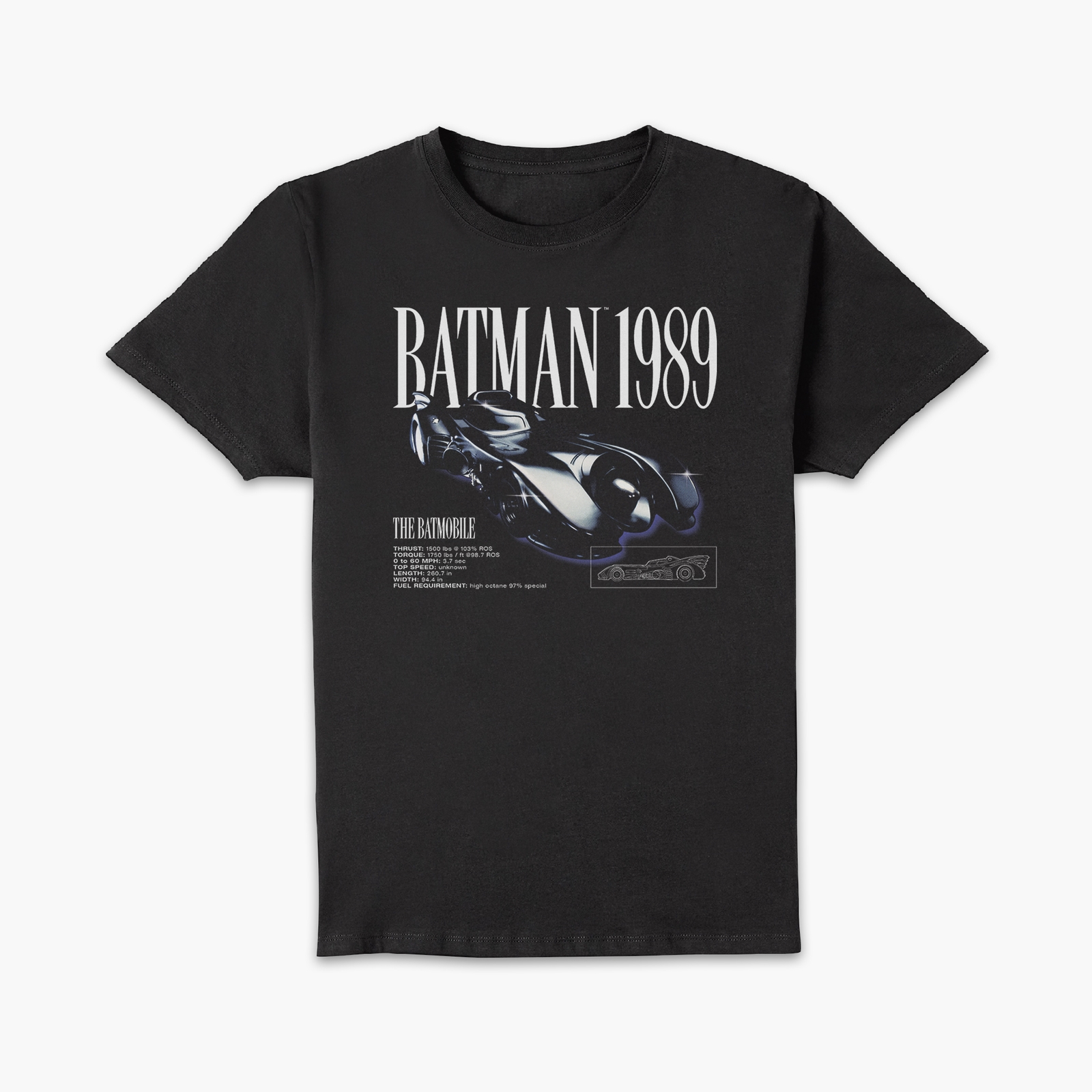 BATMAN Batmobile Unisex T-Shirt - Black - S