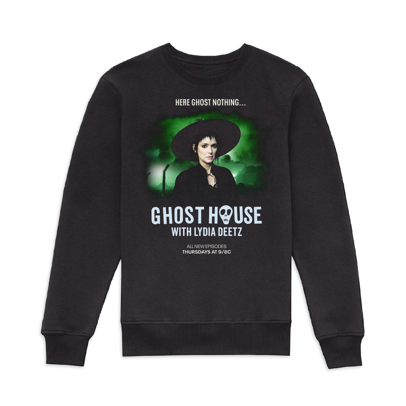 Beetlejuice Ghost House With Lydia Deetz Sweatshirt - Black - XL