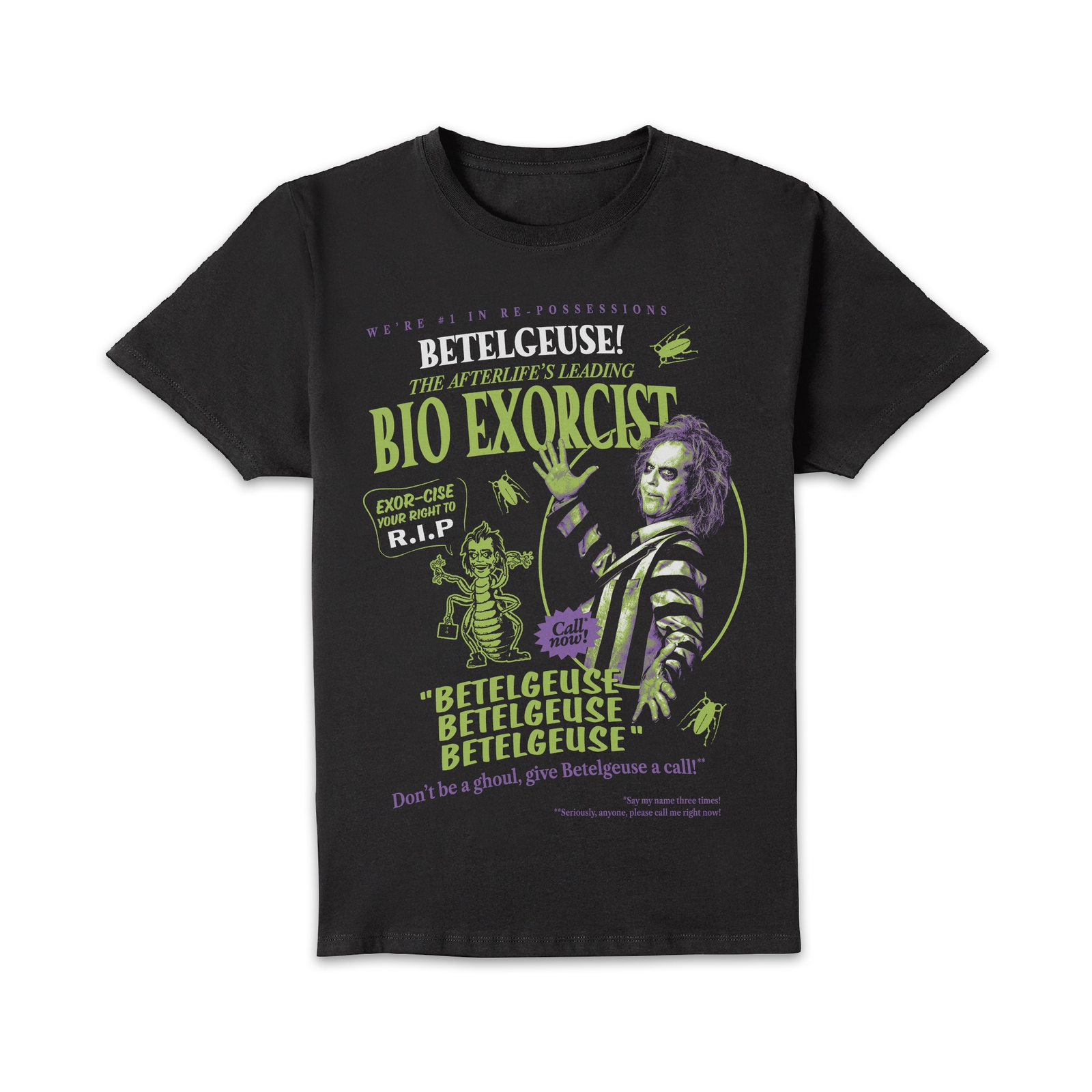 Beetlejuice Bio Exorcist Unisex T-Shirt - Black - 5XL