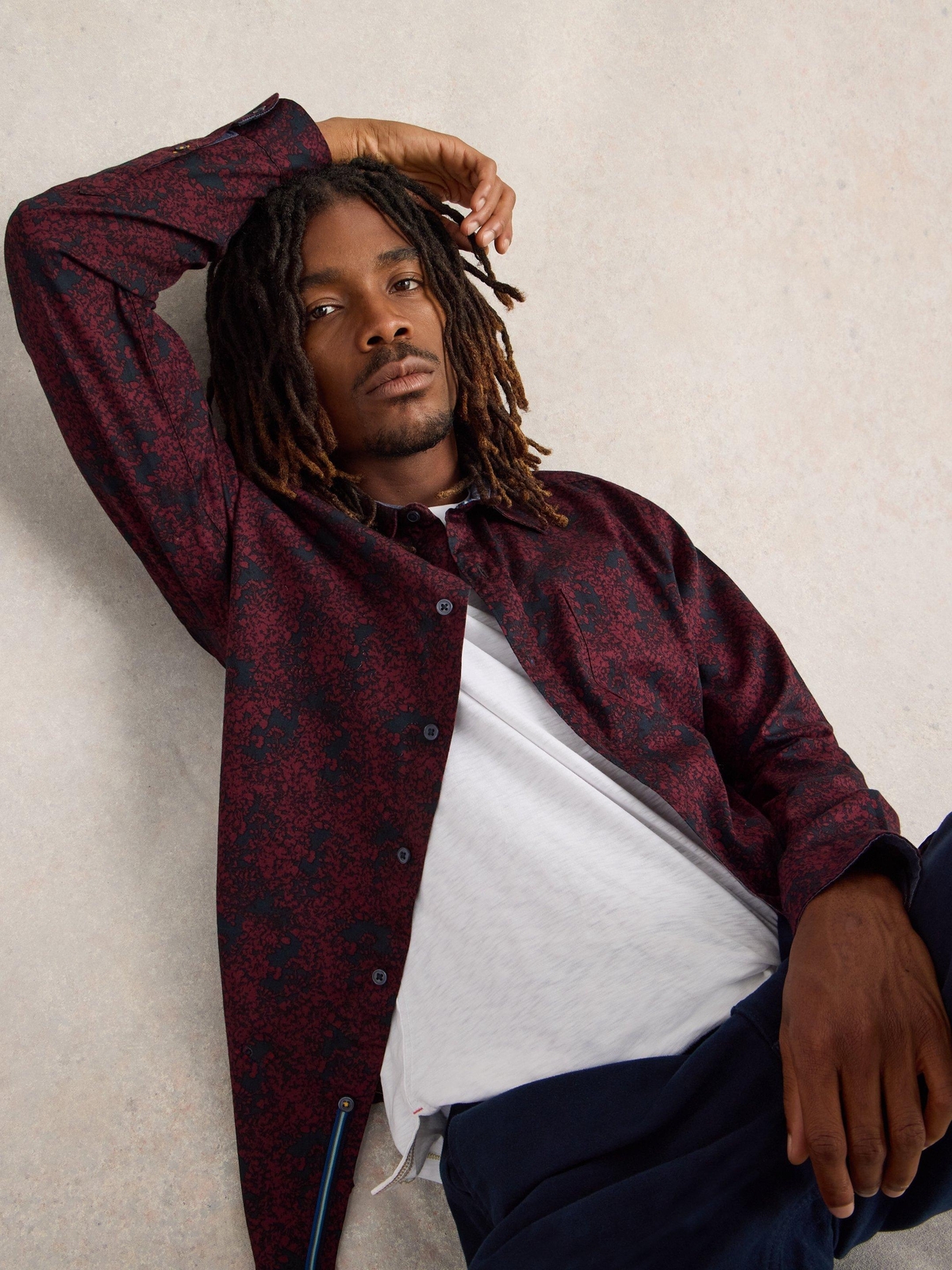 Hemd mit floralem Print - L