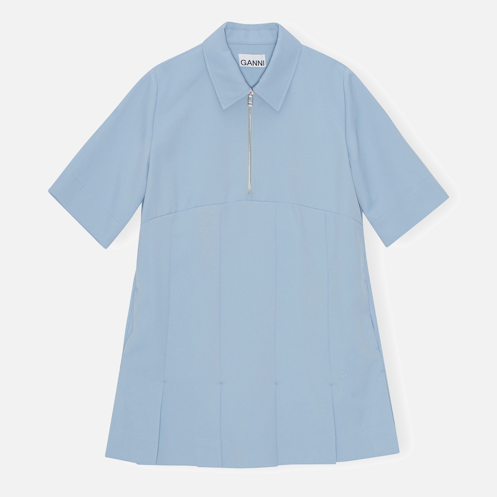 Ganni Light Suiting Twill Mini Dress - 38