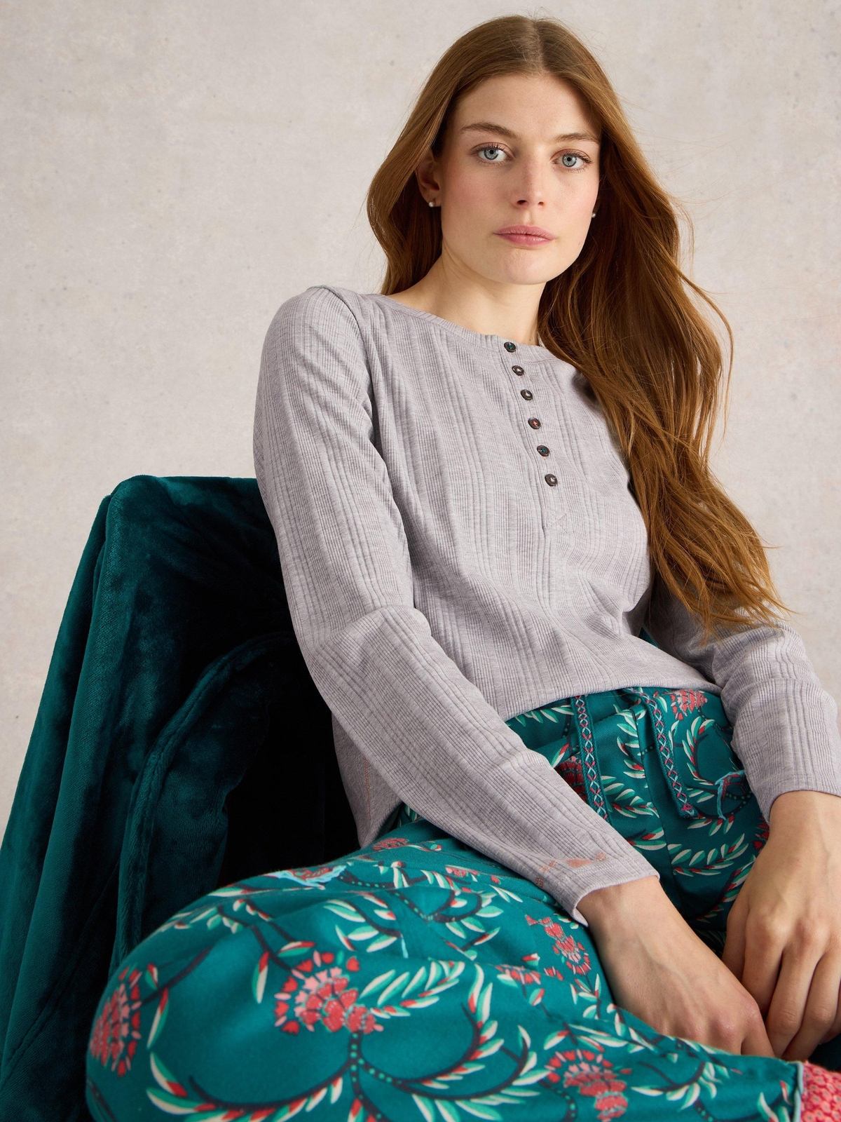 Geripptes Langarmshirt Hailey - S