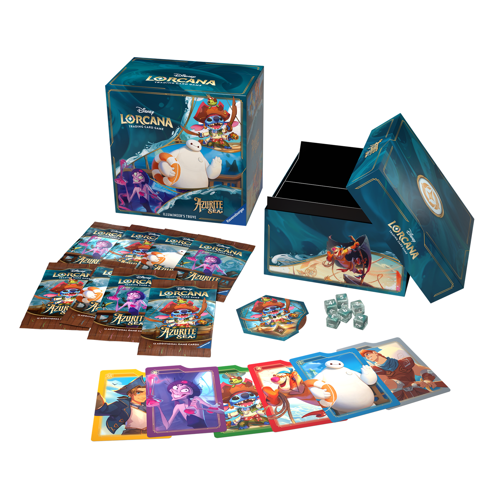 Disney Lorcana Trading Card Game Azurite Sea Illumineer's Trove Set