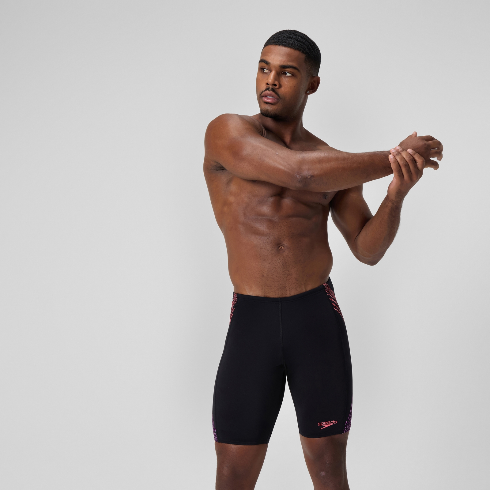 Men's Tech Panel Jammer Black/Coral
