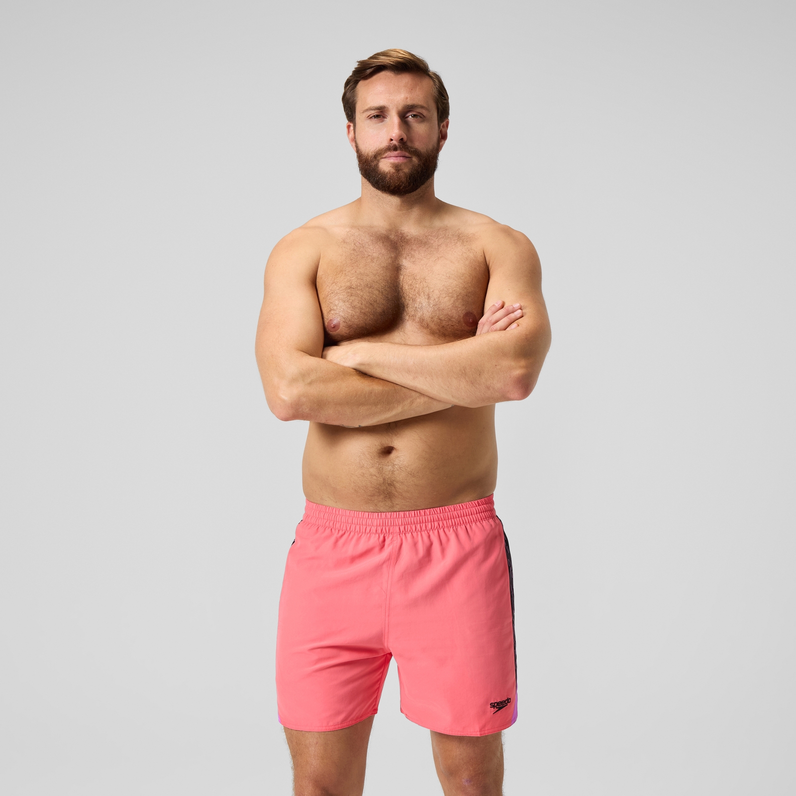 Men's HyperBoom Splice 16'' Swim Shorts Coral/Black