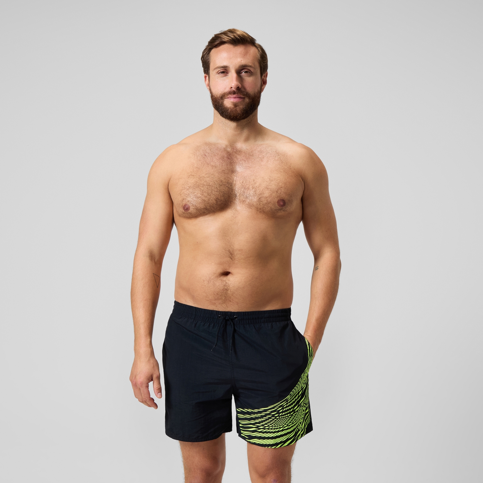 Men's HyperBoom Splice 16'' Swim Shorts Black/Yellow