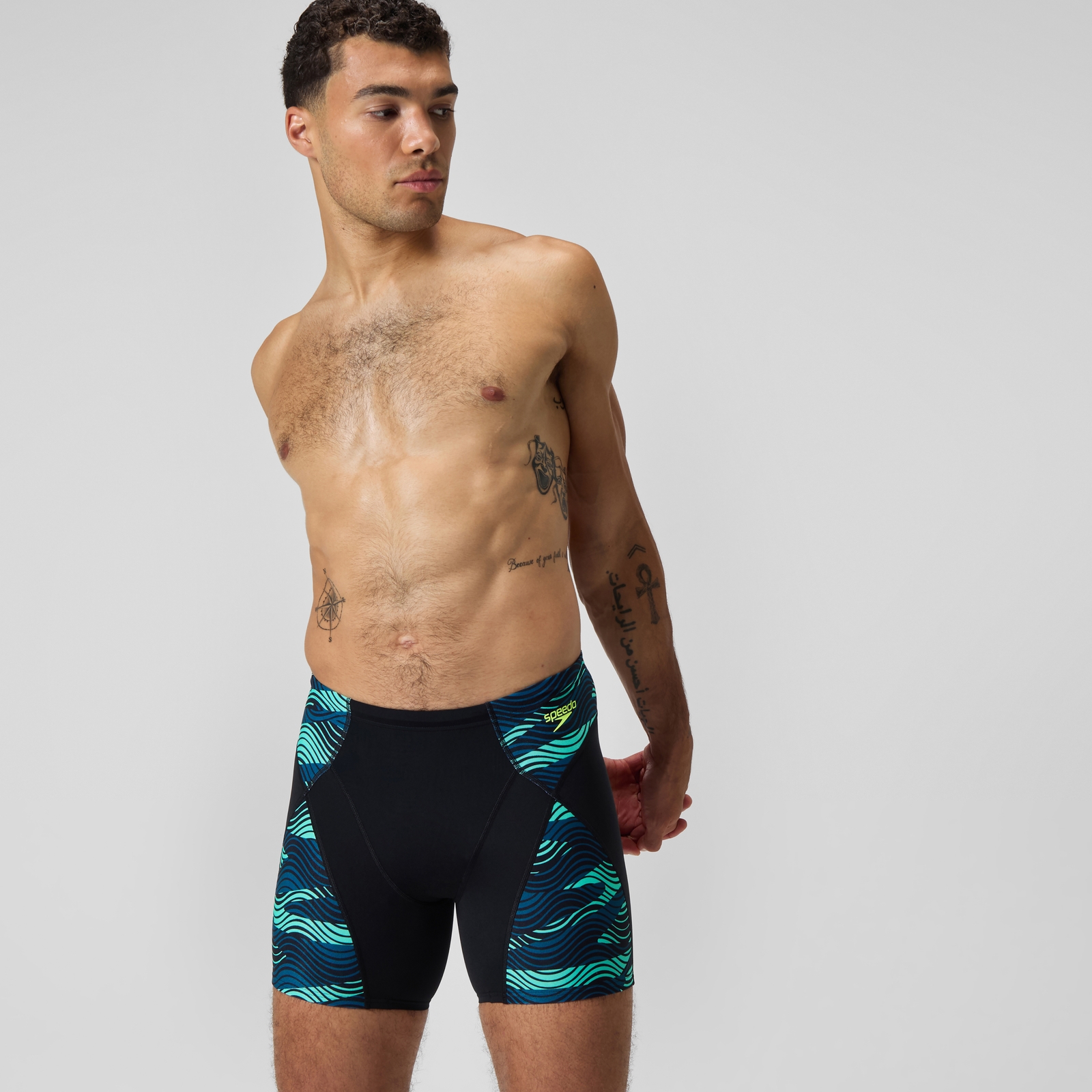 Men's Endurance+ Max Splice Mid Jammer Black/Turquoise