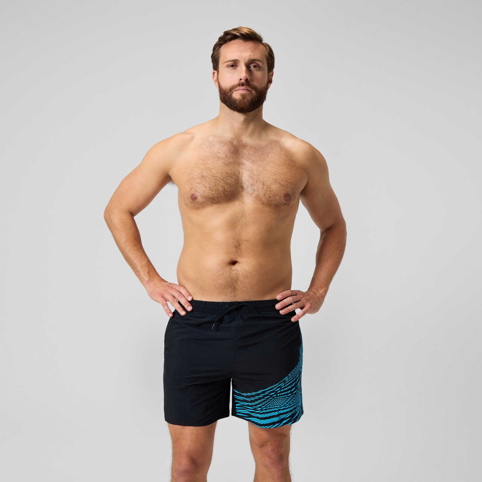 Men's HyperBoom Splice 16'' Swim Shorts Black/Blue
