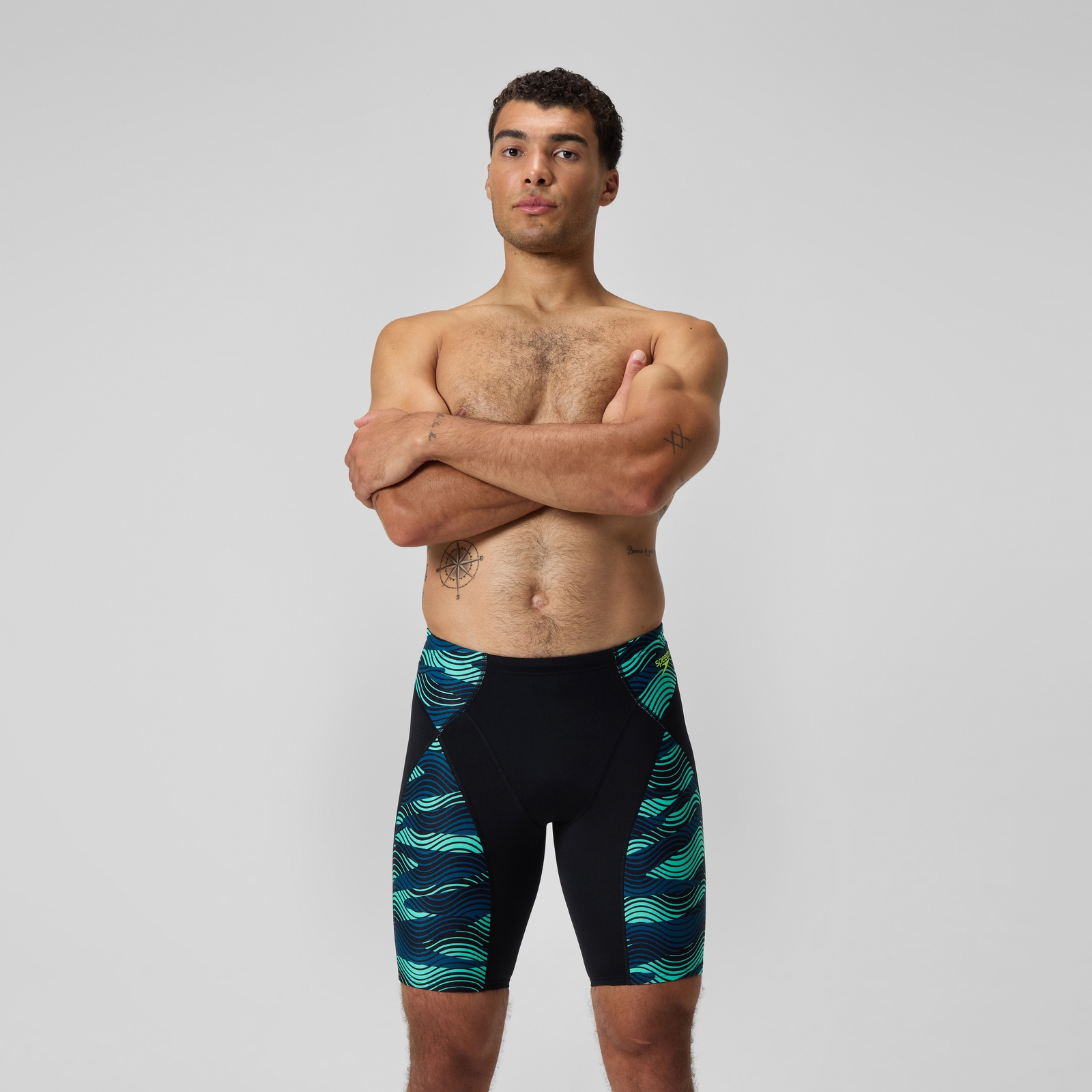 Men's Endurance+ Max Compression Jammer Black/Turquoise