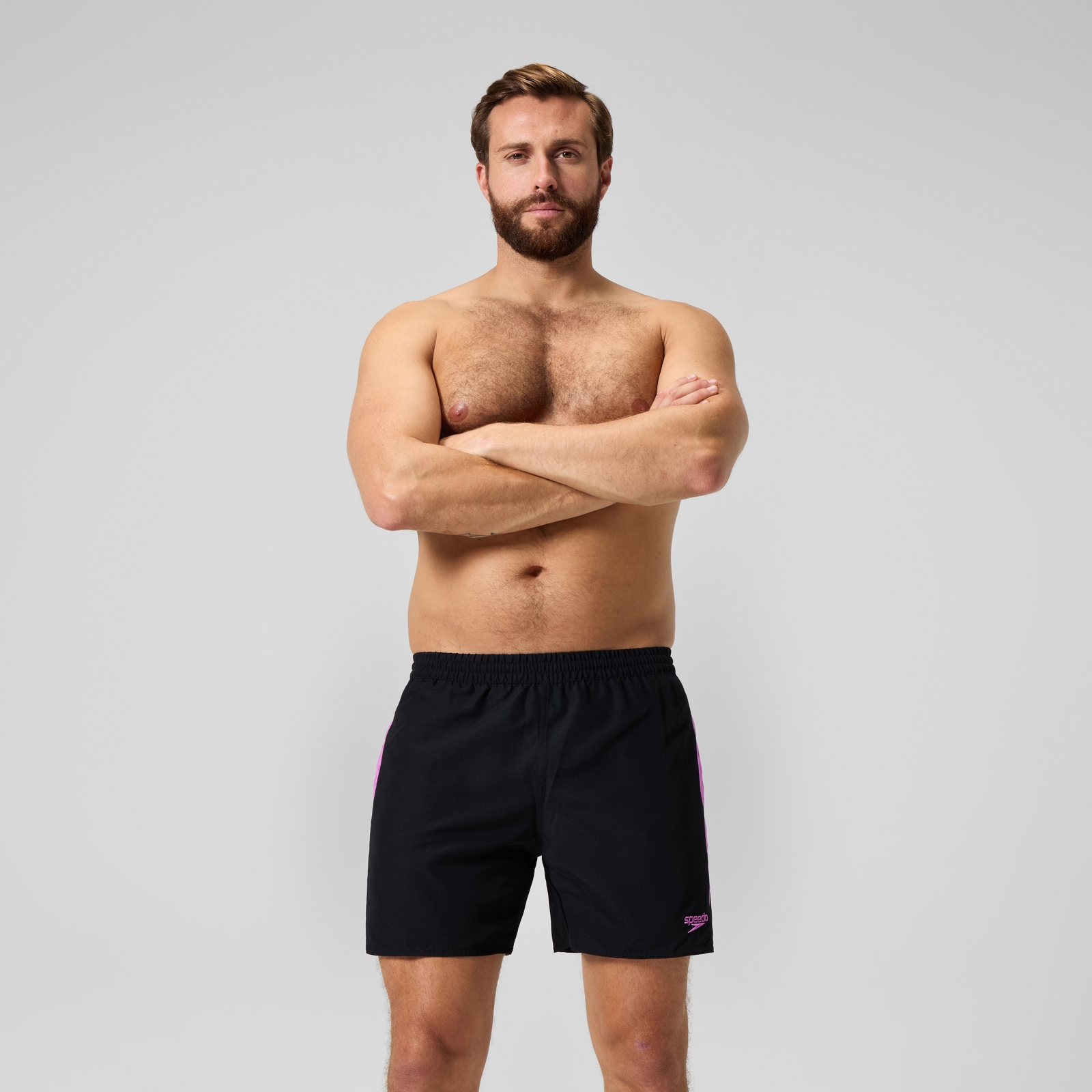 Men's HyperBoom Splice 16'' Swim Shorts Black/Pink