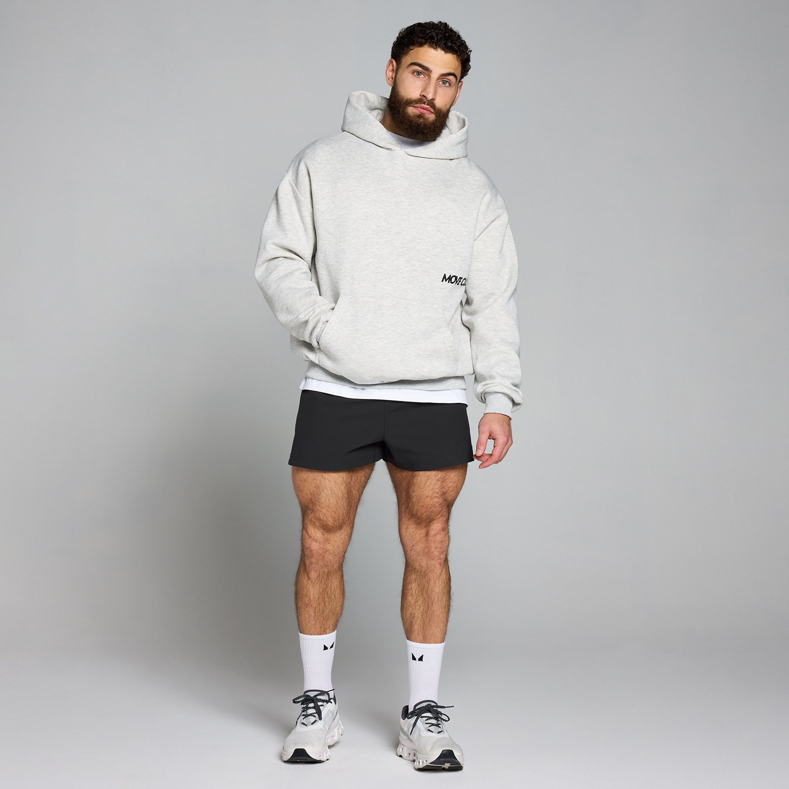 5059883464145 - Herren Move Club Kapuzenpulli – Hellgrau - L-XL 5059883464145 - Herren Move Club Kapuzenpulli – Hellgrau - L-XL