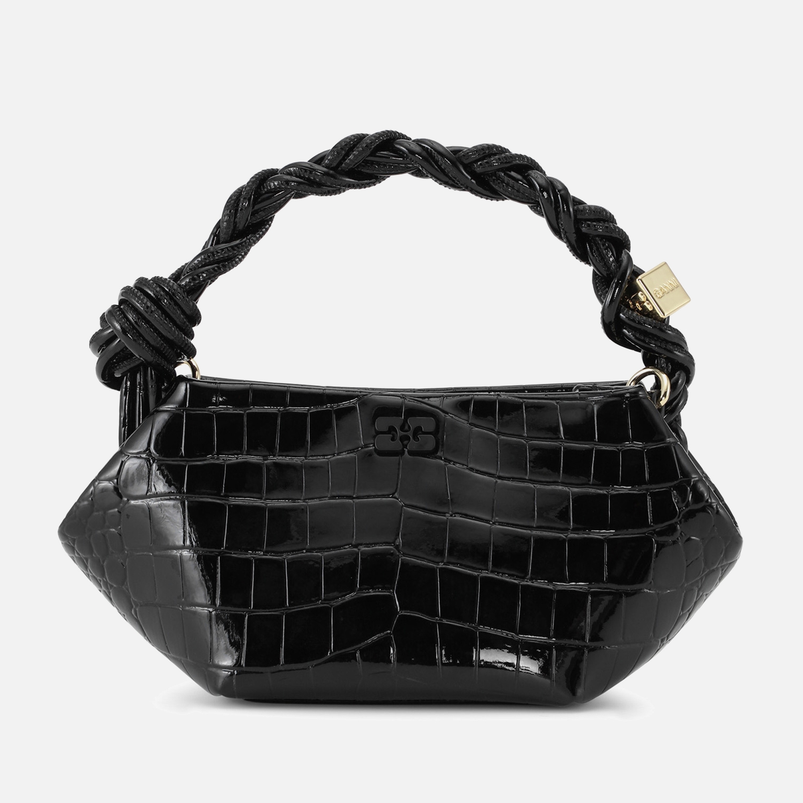 Ganni Women's Ganni Bou Bag Mini Patent Croco - Black - OS