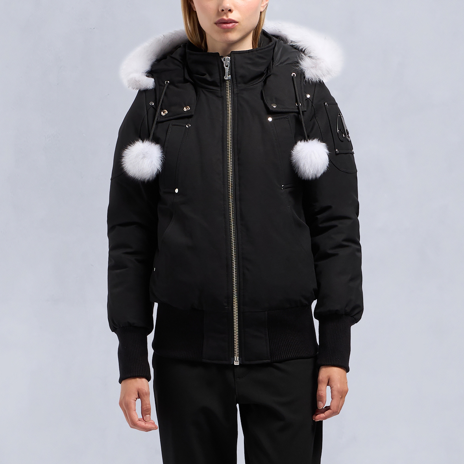 Moose Knuckles Debbie Cotton & Nylon-Blend Bomber Jacket - S