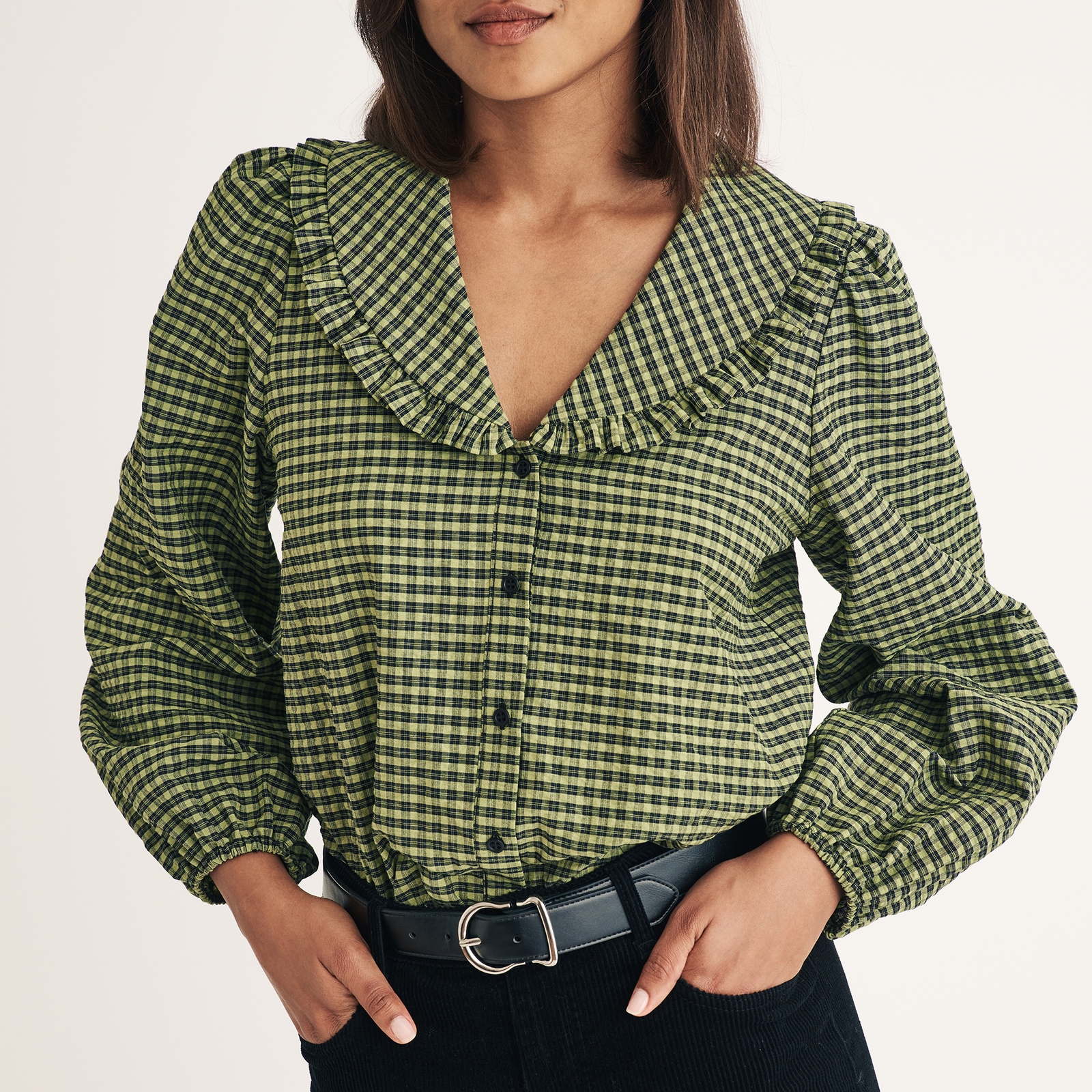 Nobody's Child Emmie Gingham Blouse - UK 8