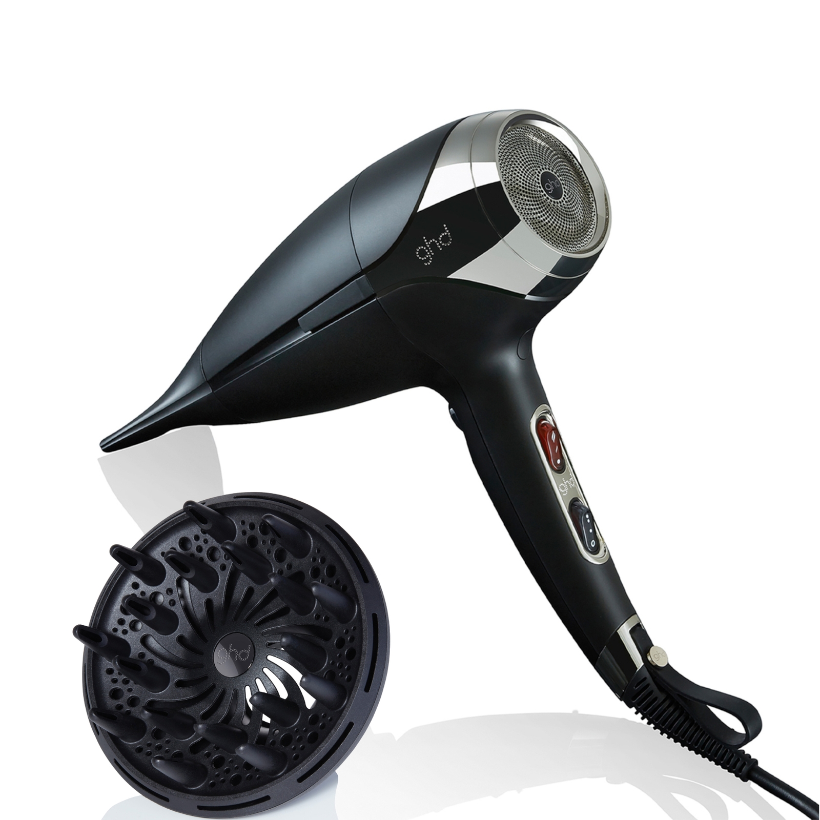 Ghd Helios Professional Hair Dryer Gift Set With Diffuser In White