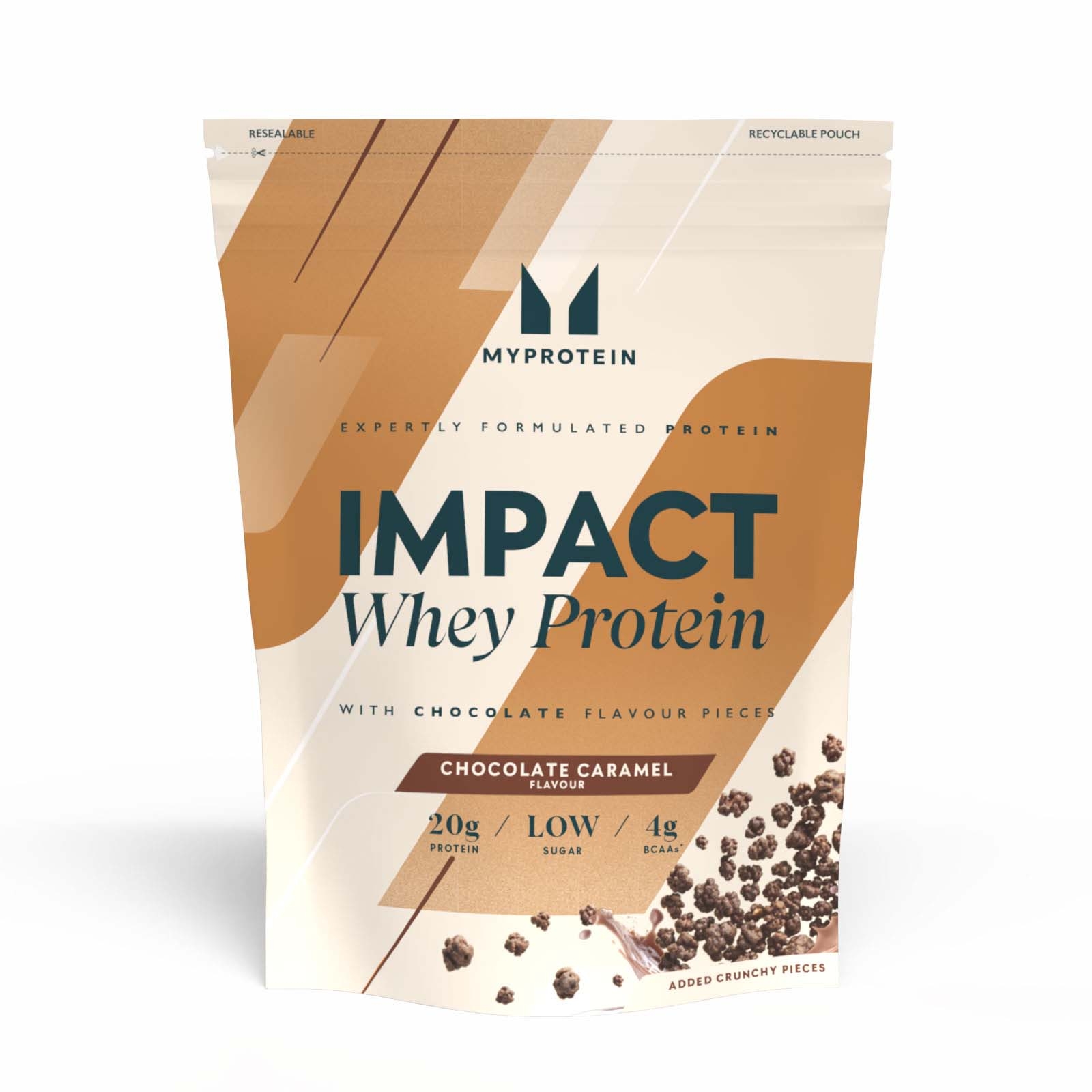 Image of Impact Whey Protein - 1920g - Cioccolato e caramello con croccanti pezzi di biscotti