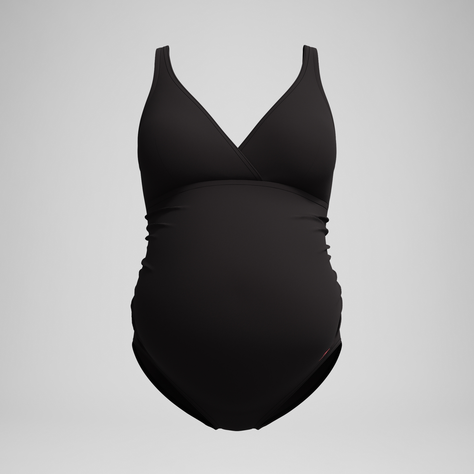 Women's V Neck Maternity U-Back Swimsuit Black
