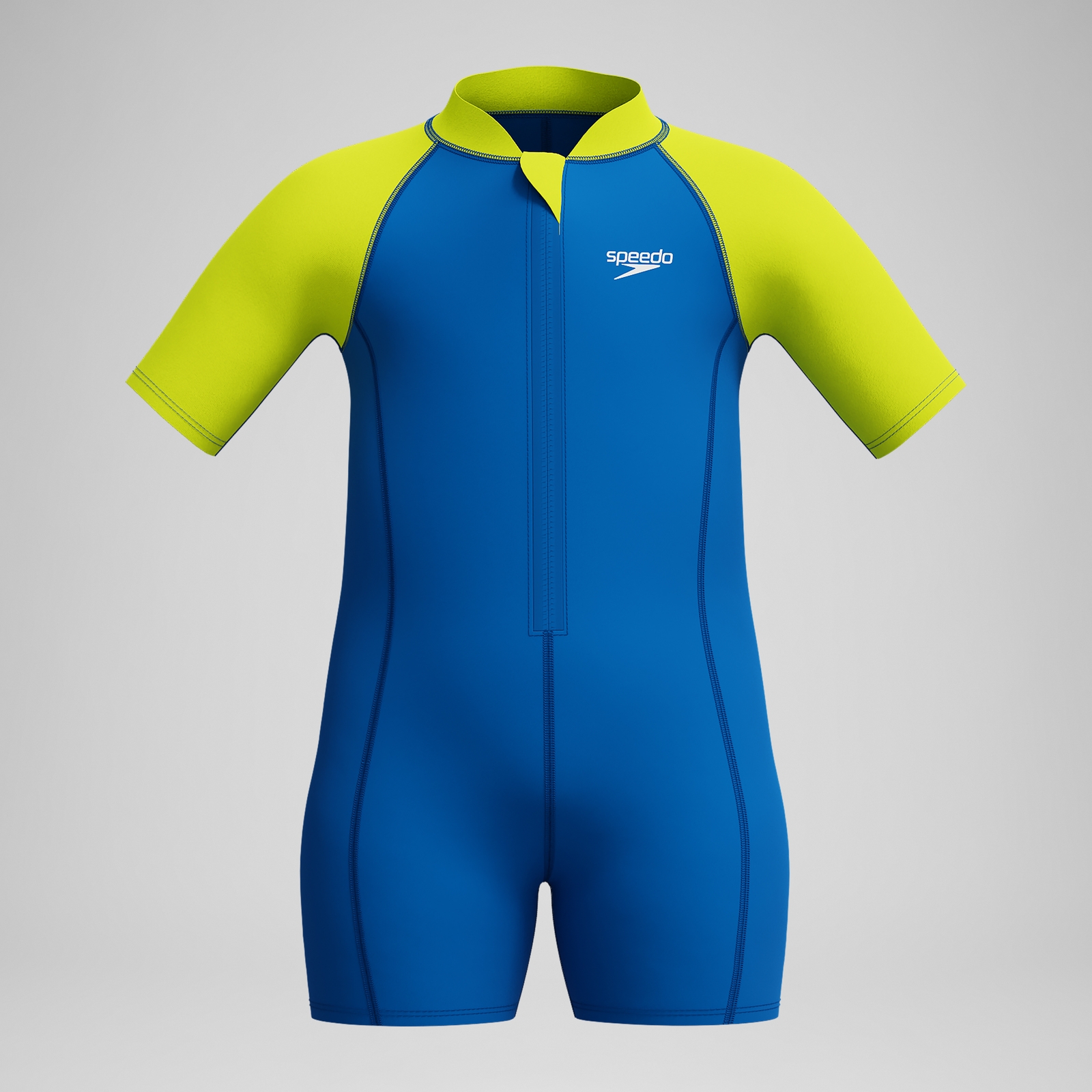 Boys' Learn to Swim Essential Neoprene Suit Blue/Yellow