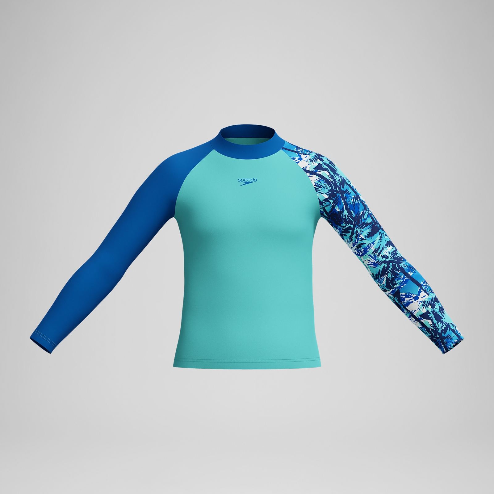 Langärmliges Bedrucktes Rash-Top Blau für Jungen