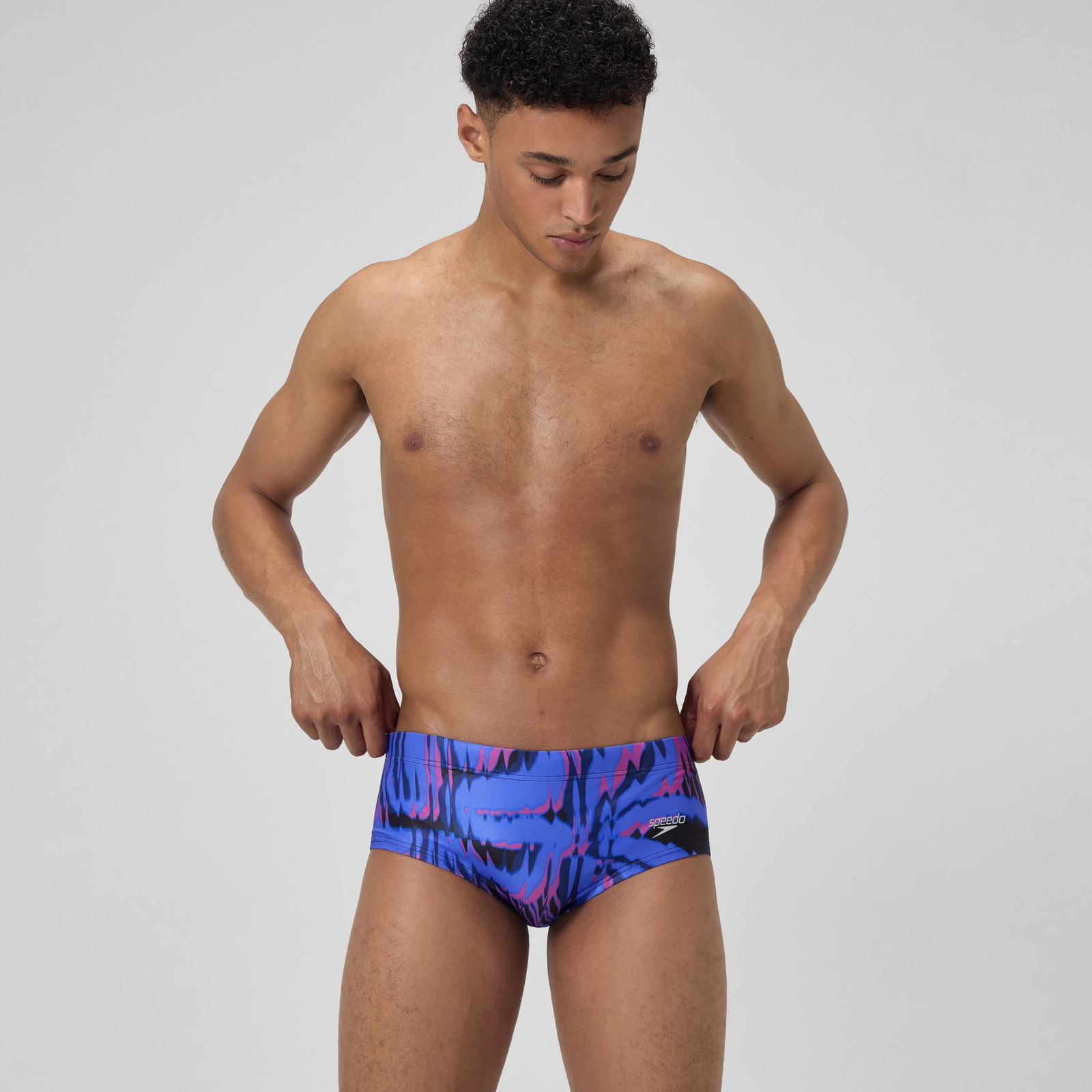 Men's Club Training 13.5cm Printed Brief Blue/Pink
