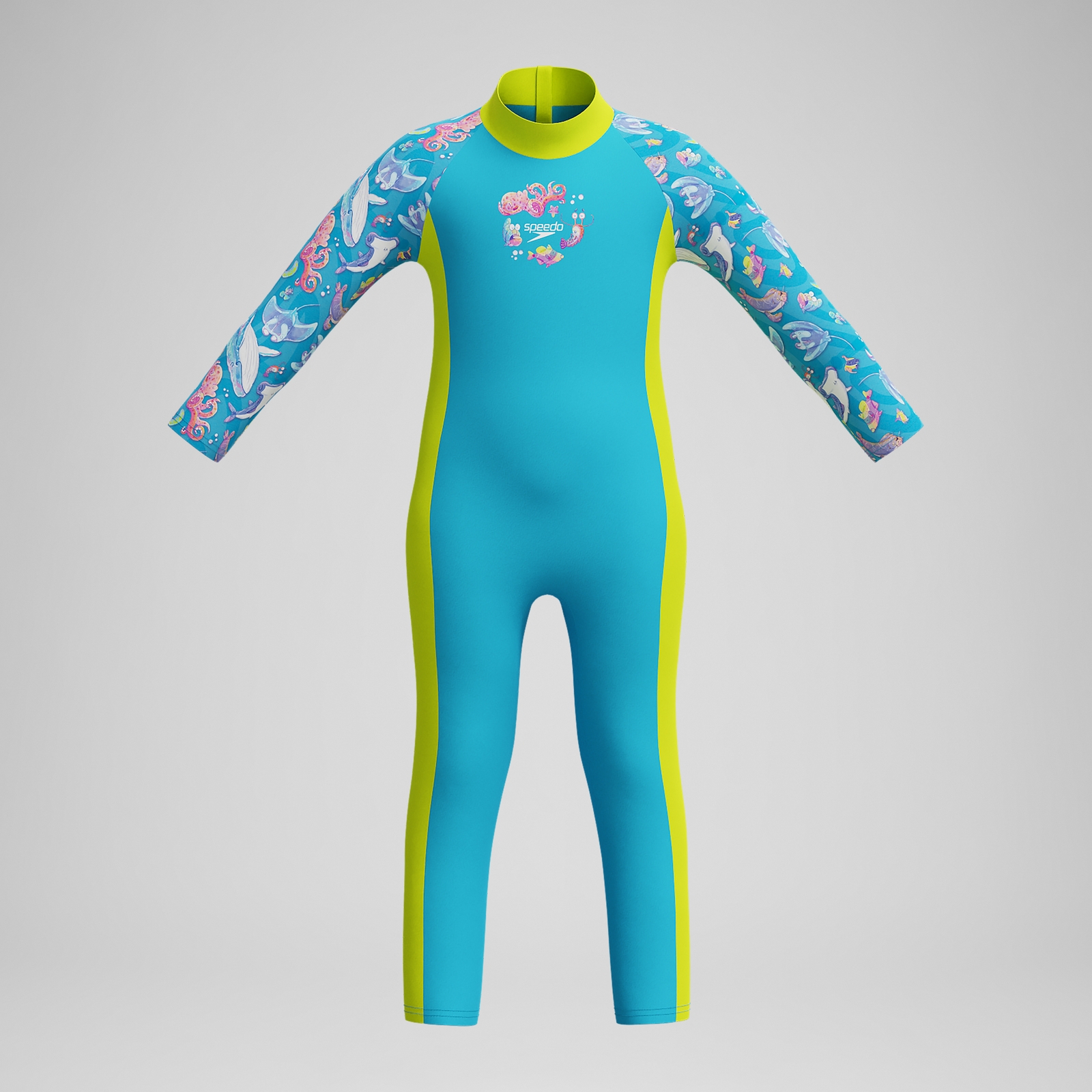 Boys' Learn to Swim Printed Blue/Yellow