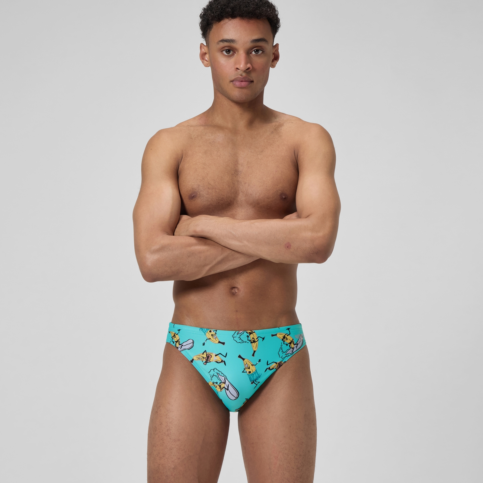 Men's Club Training 5cm Printed Brief Turquoise