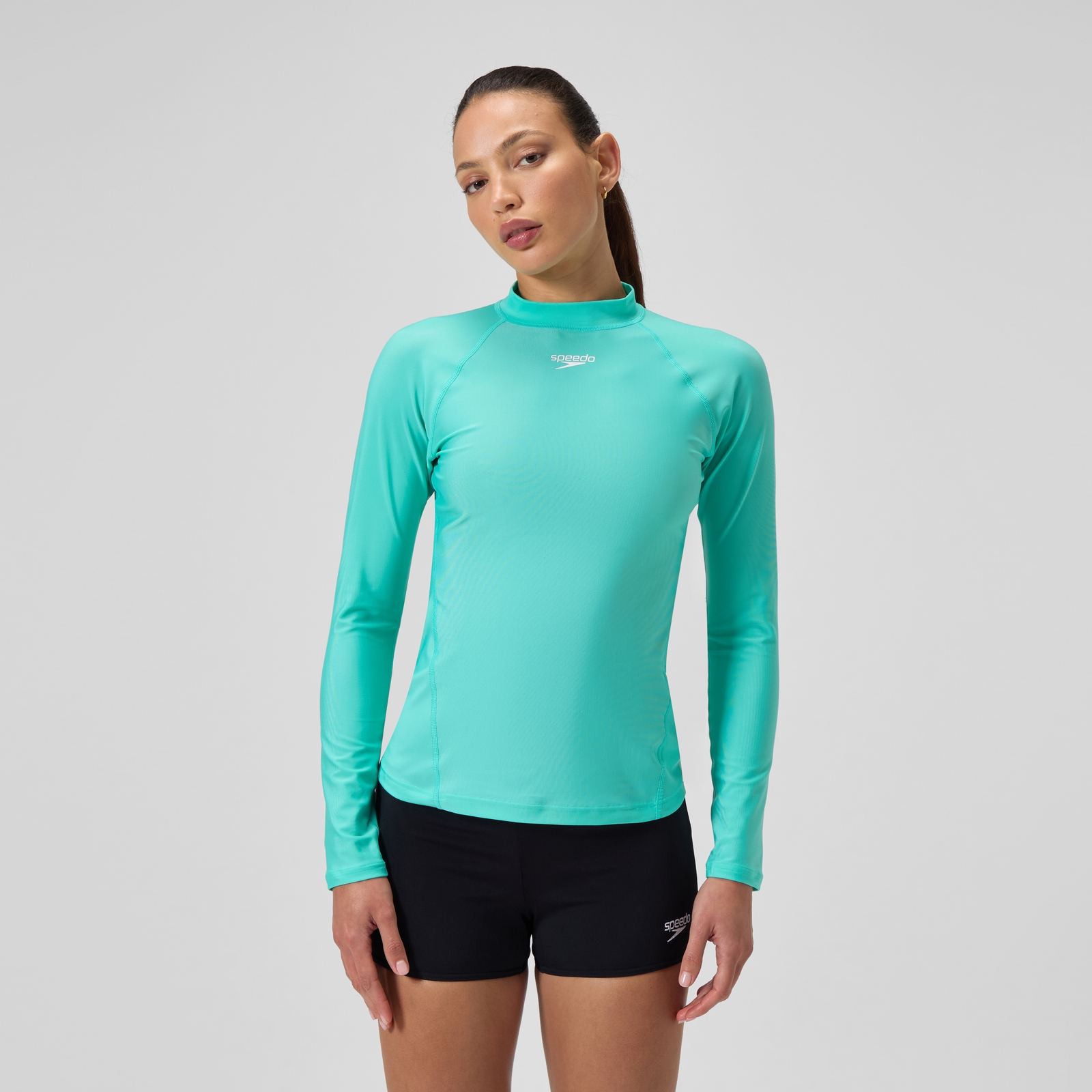 Women's Long Sleeve Rash Top Turquoise