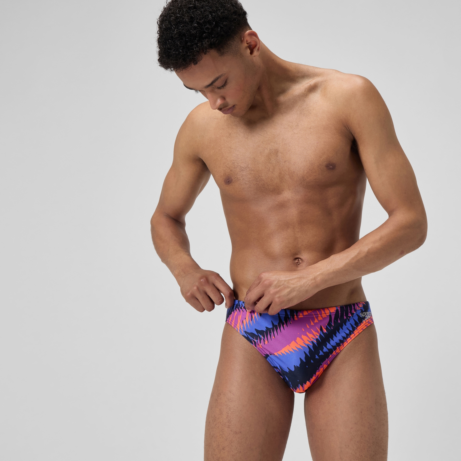 Men's Club Training 5cm Printed Brief Blue/Pink