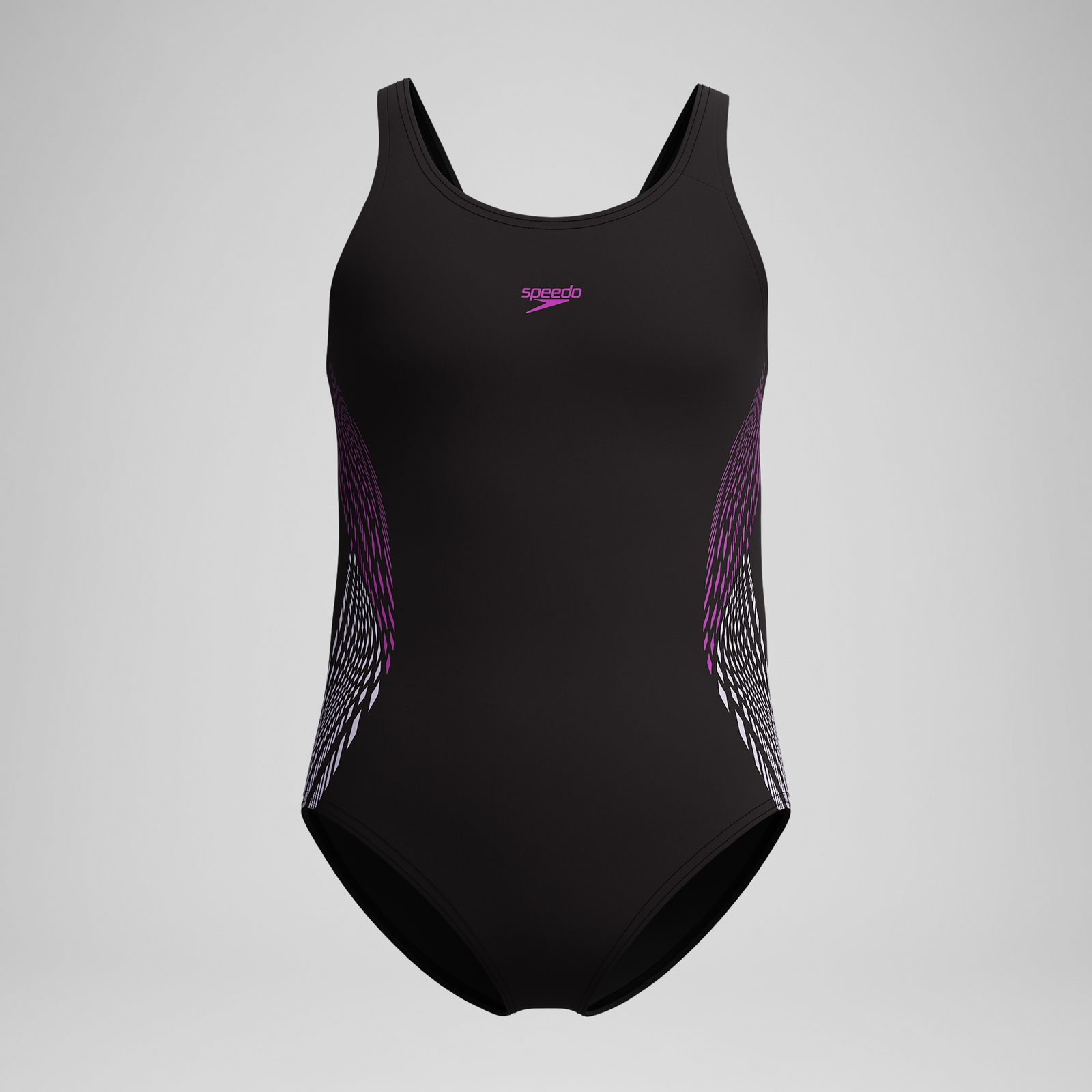 Girls' Placement Muscleback Swimsuit Black/Pink
