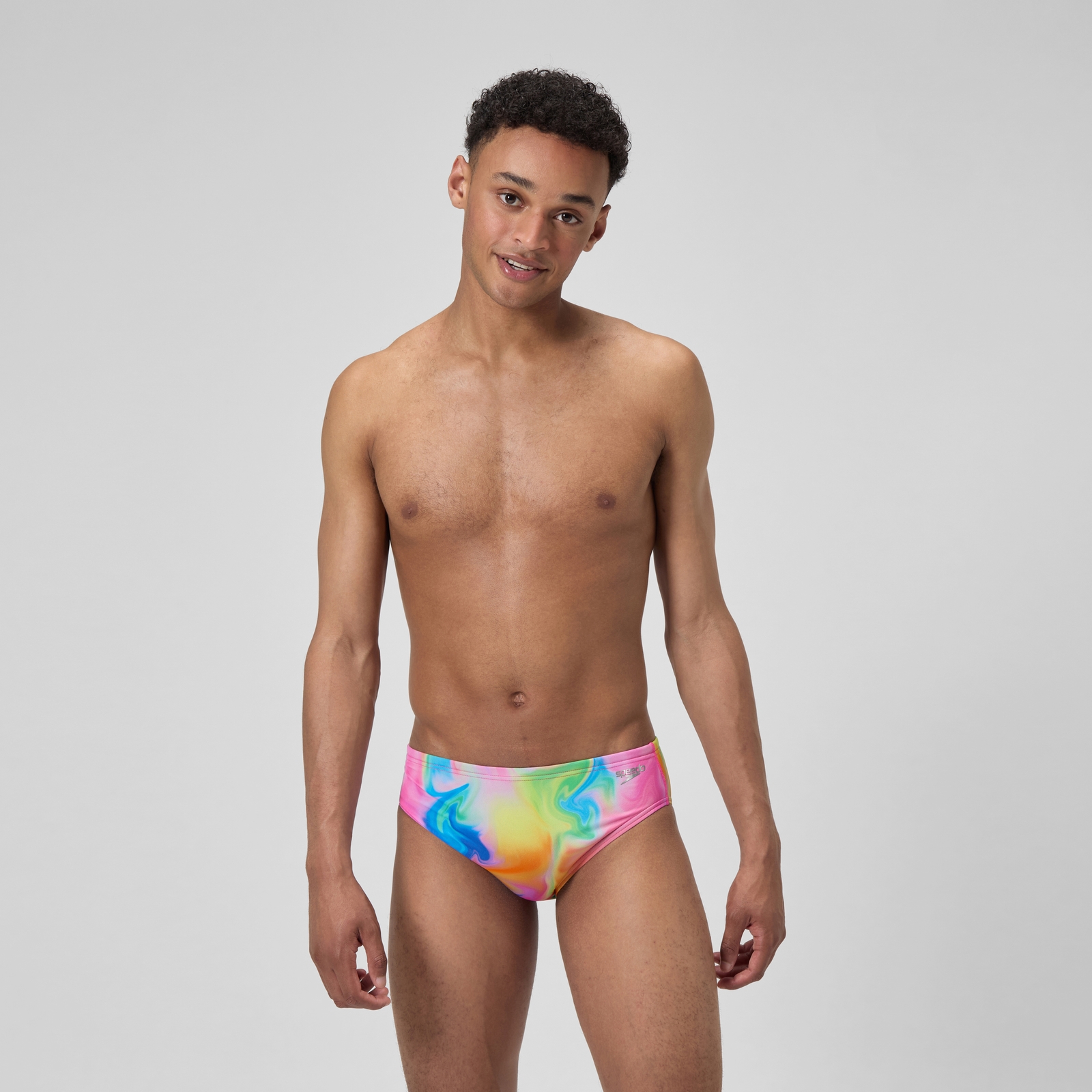 Men's Club Training Printed Brief Pink/Yellow