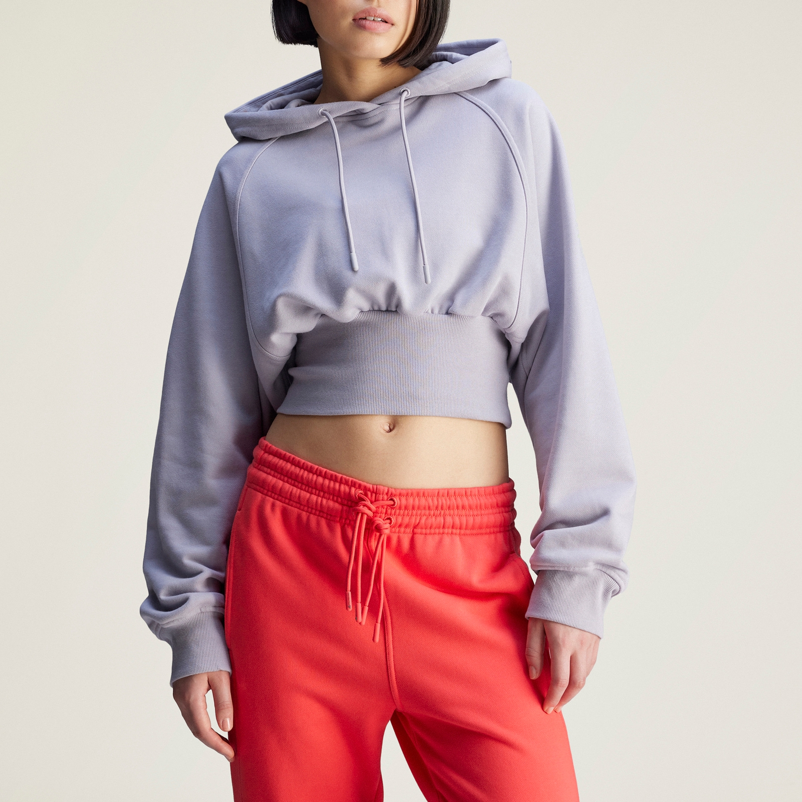 Adidas X Stella McCartney Cropped Cotton-Jersey Hoodie - XS