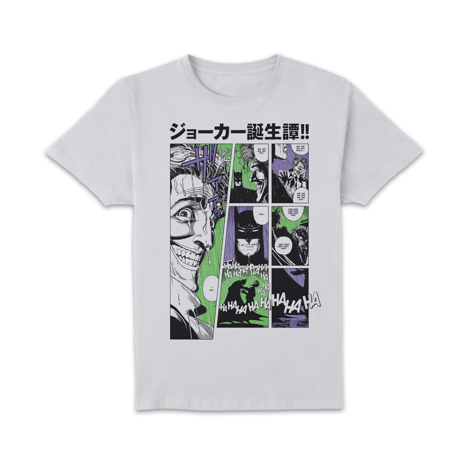 Joker Manga-ha-ha Unisex T-Shirt - White - 4XL - White